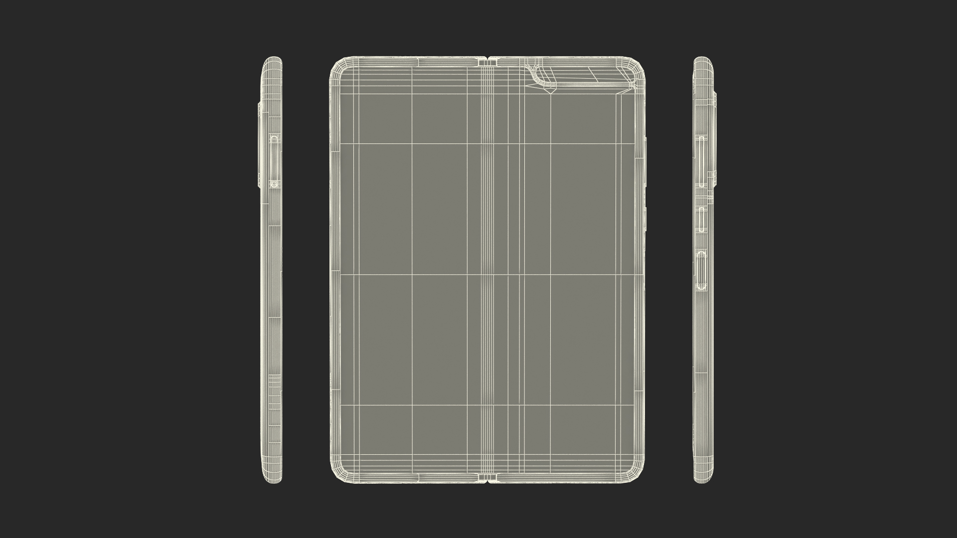 3D model Samsung Galaxy Fold Black