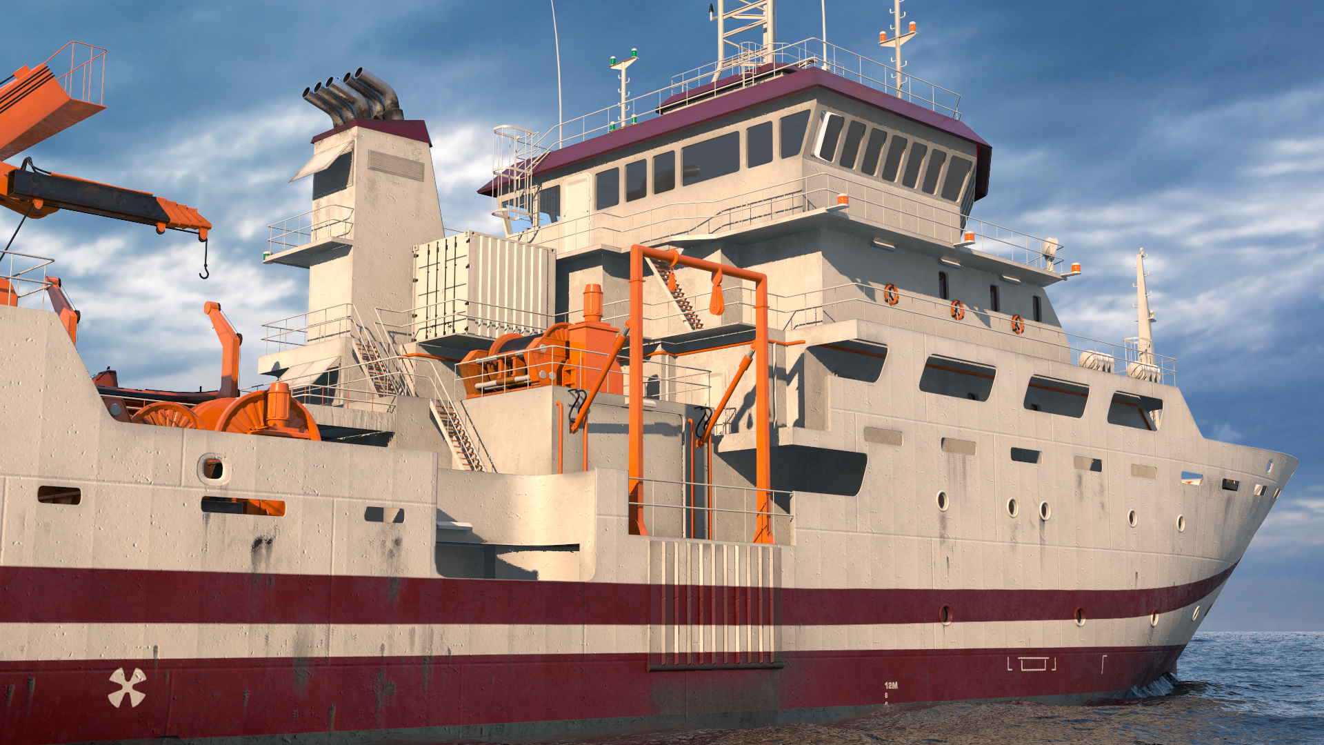 3D Multipurpose Research Vessel model
