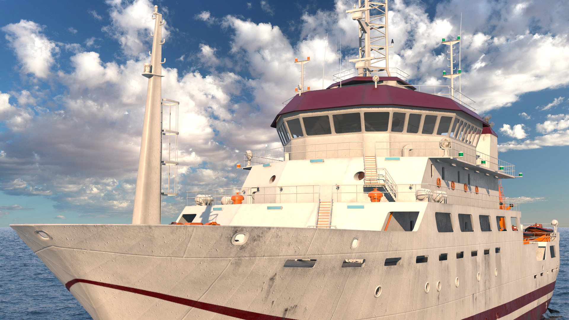 3D Multipurpose Research Vessel model