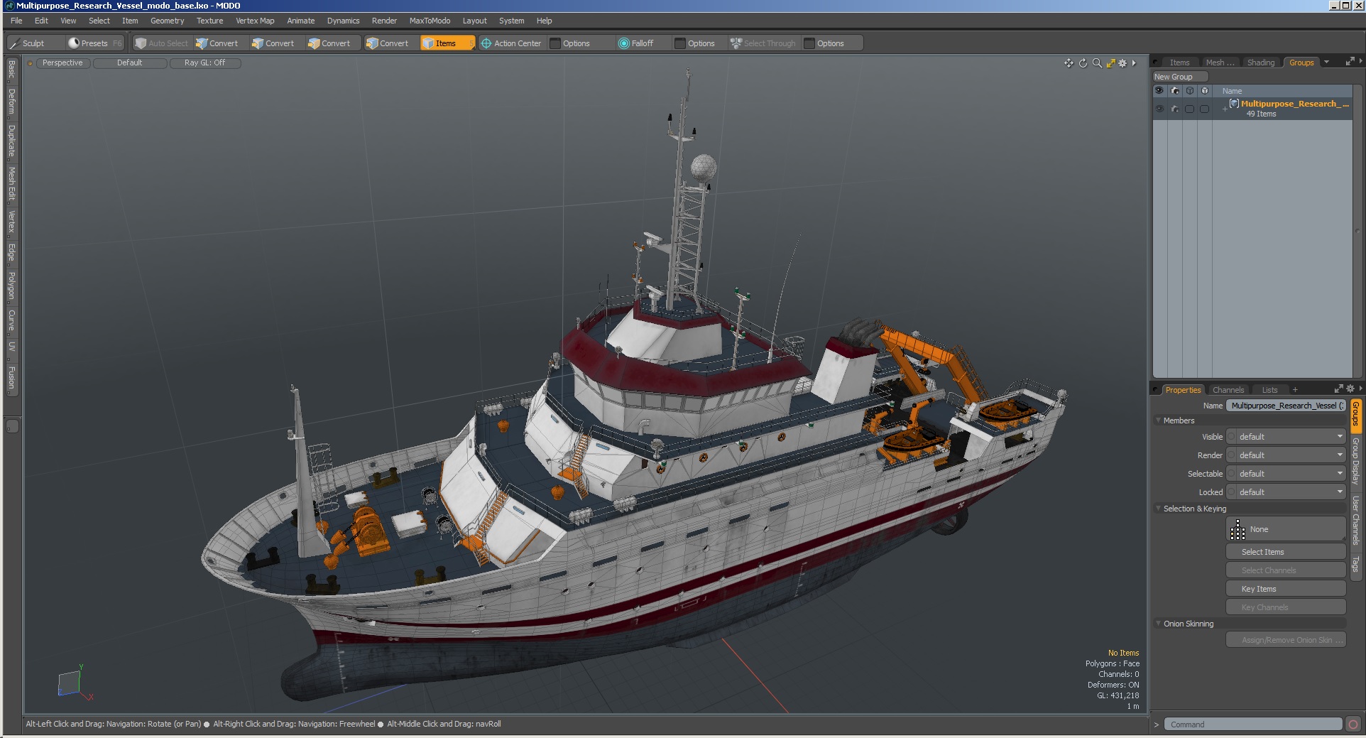 3D Multipurpose Research Vessel model