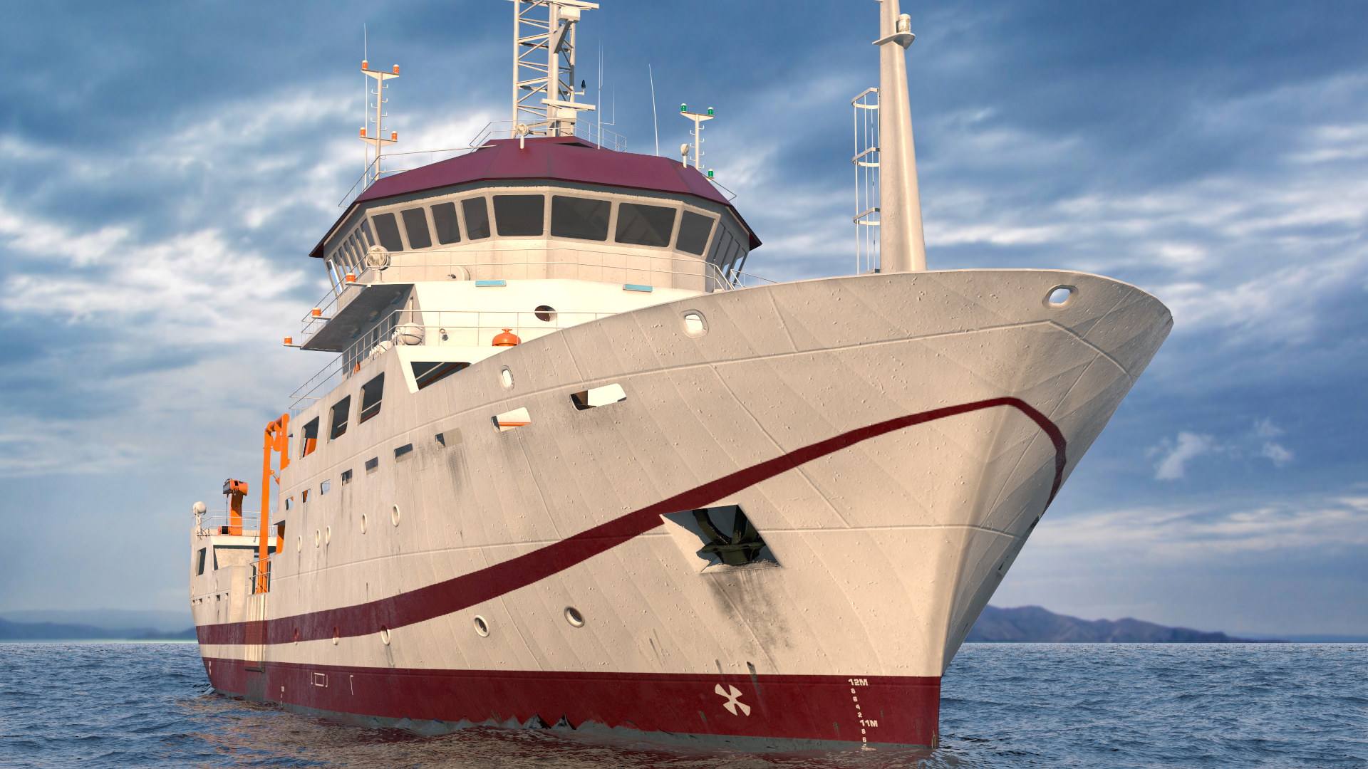3D Multipurpose Research Vessel model
