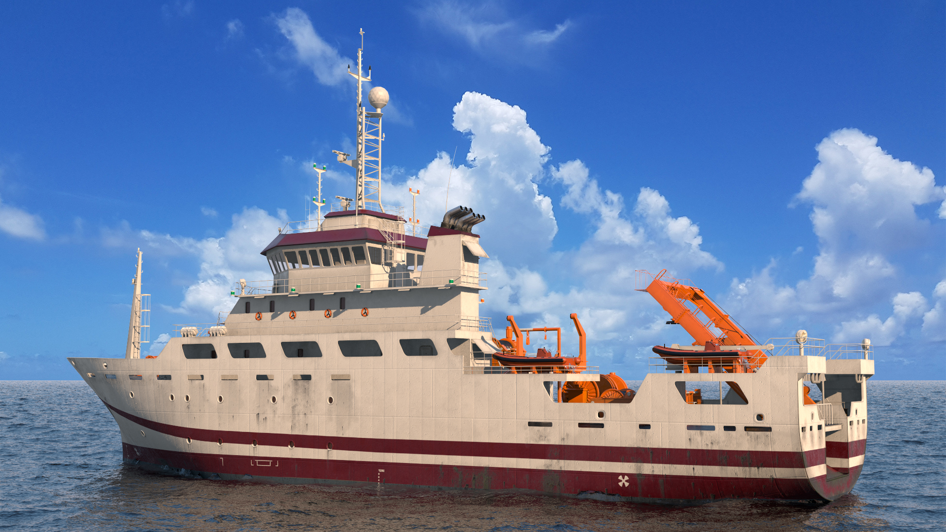 3D Multipurpose Research Vessel model