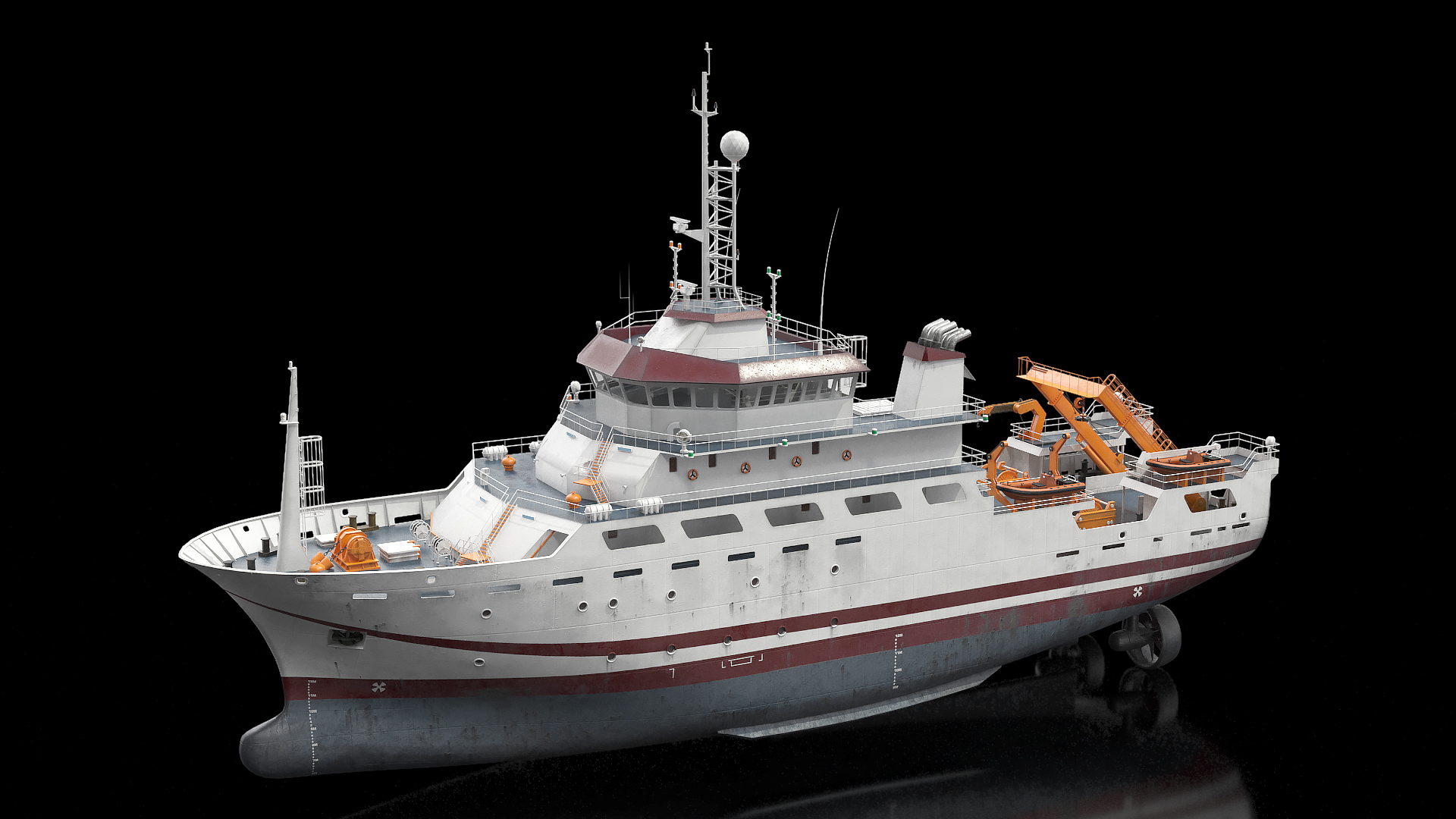3D Multipurpose Research Vessel model