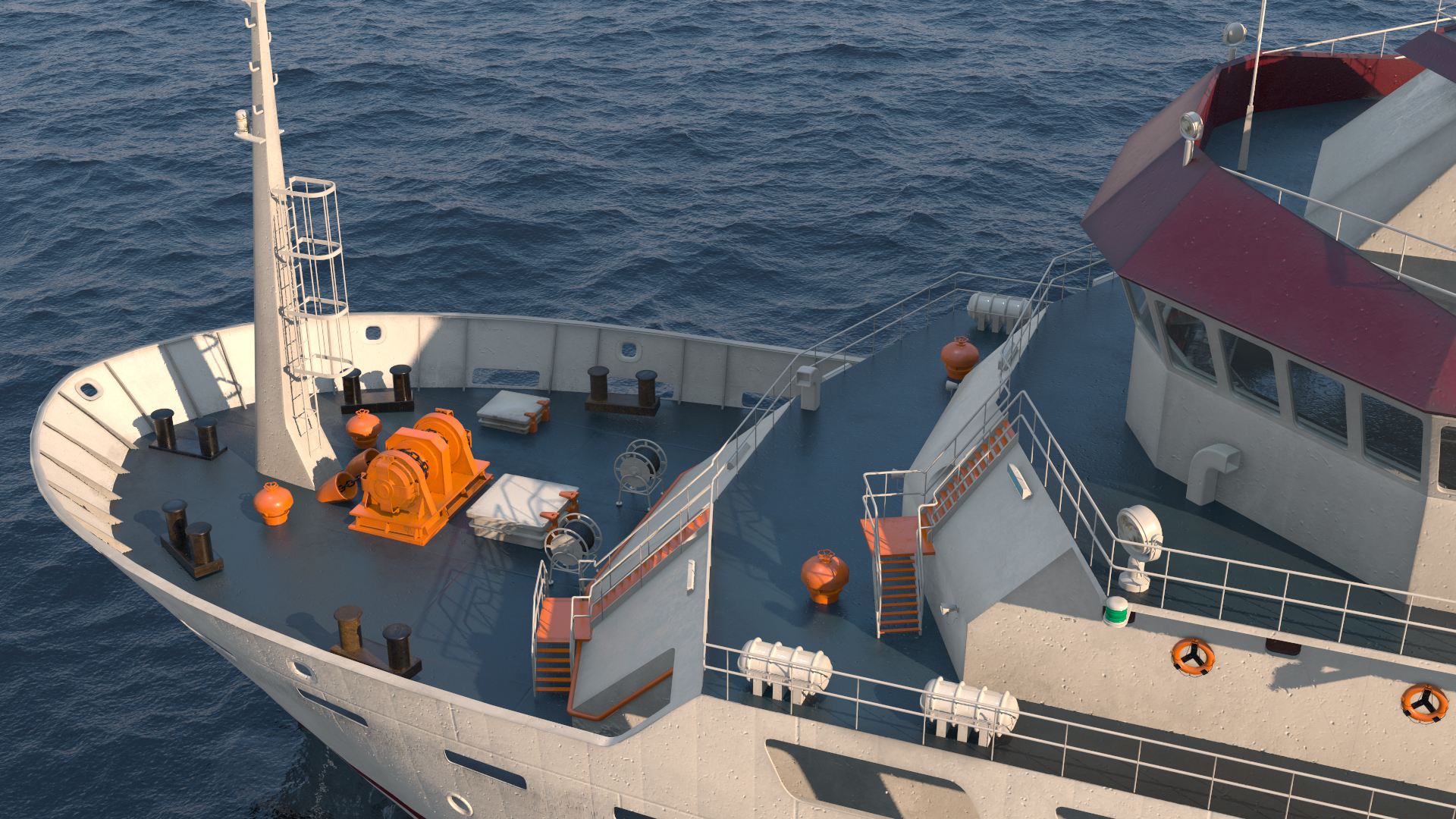 3D Multipurpose Research Vessel model