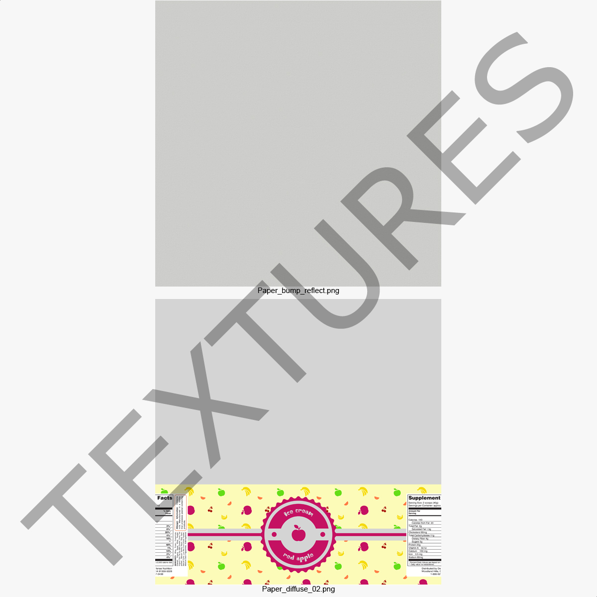 3D Ice Cream Pint Tub Red Apple model