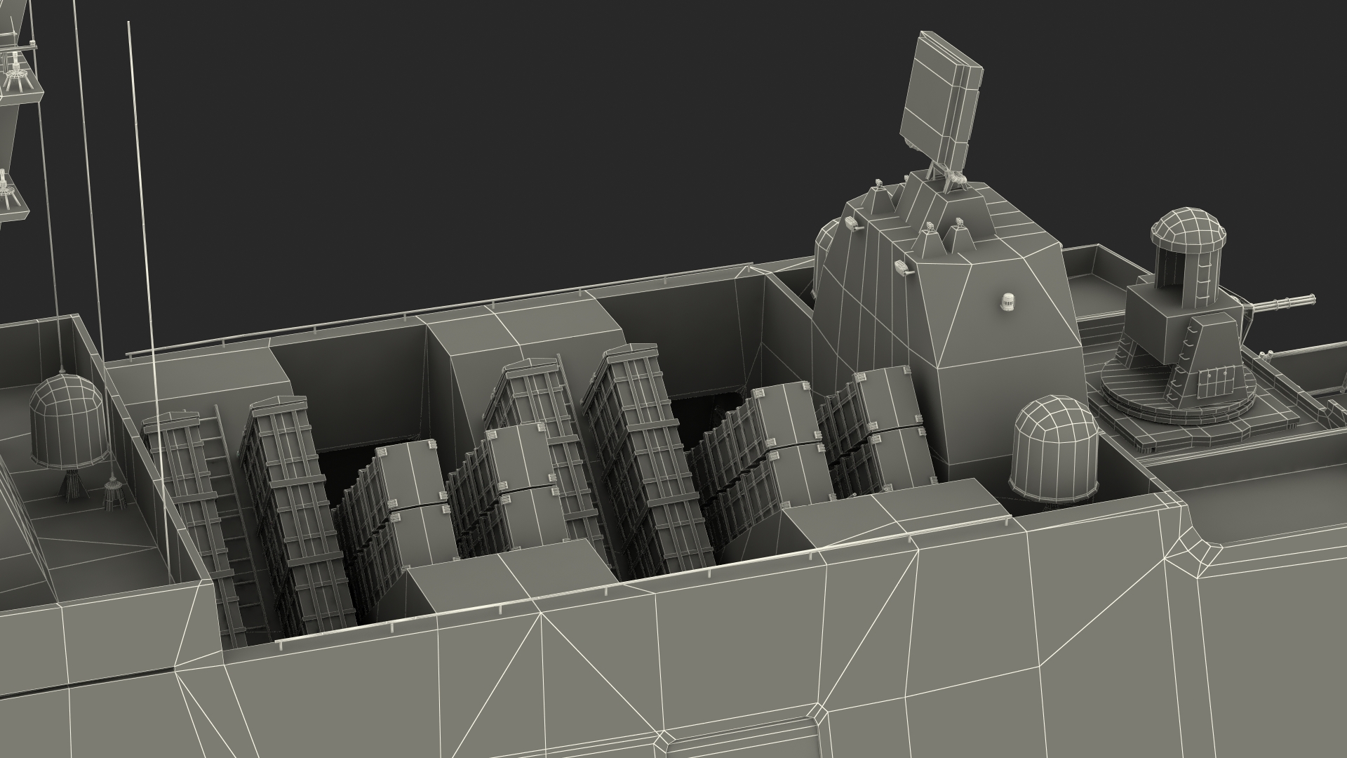 3D Catamaran Stealth Corvette Ship