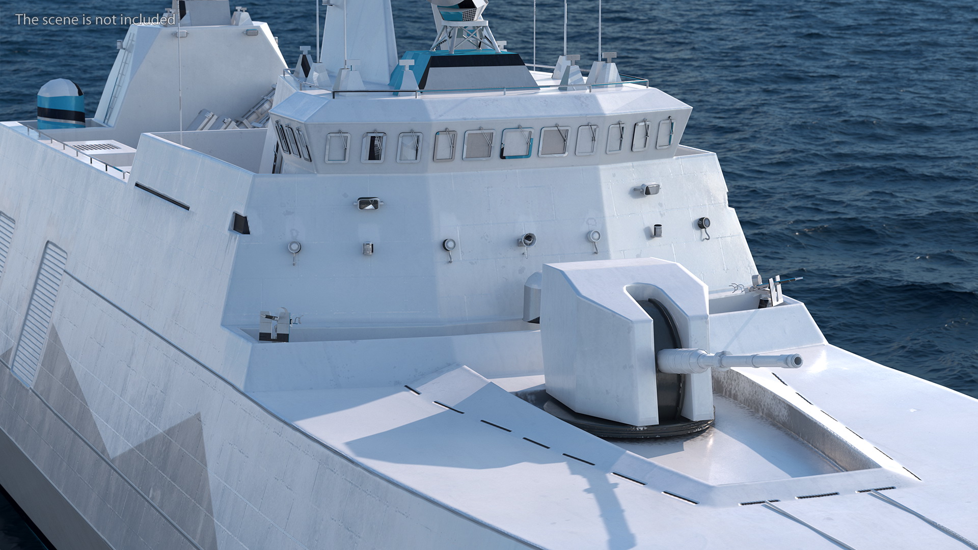 3D Catamaran Stealth Corvette Ship