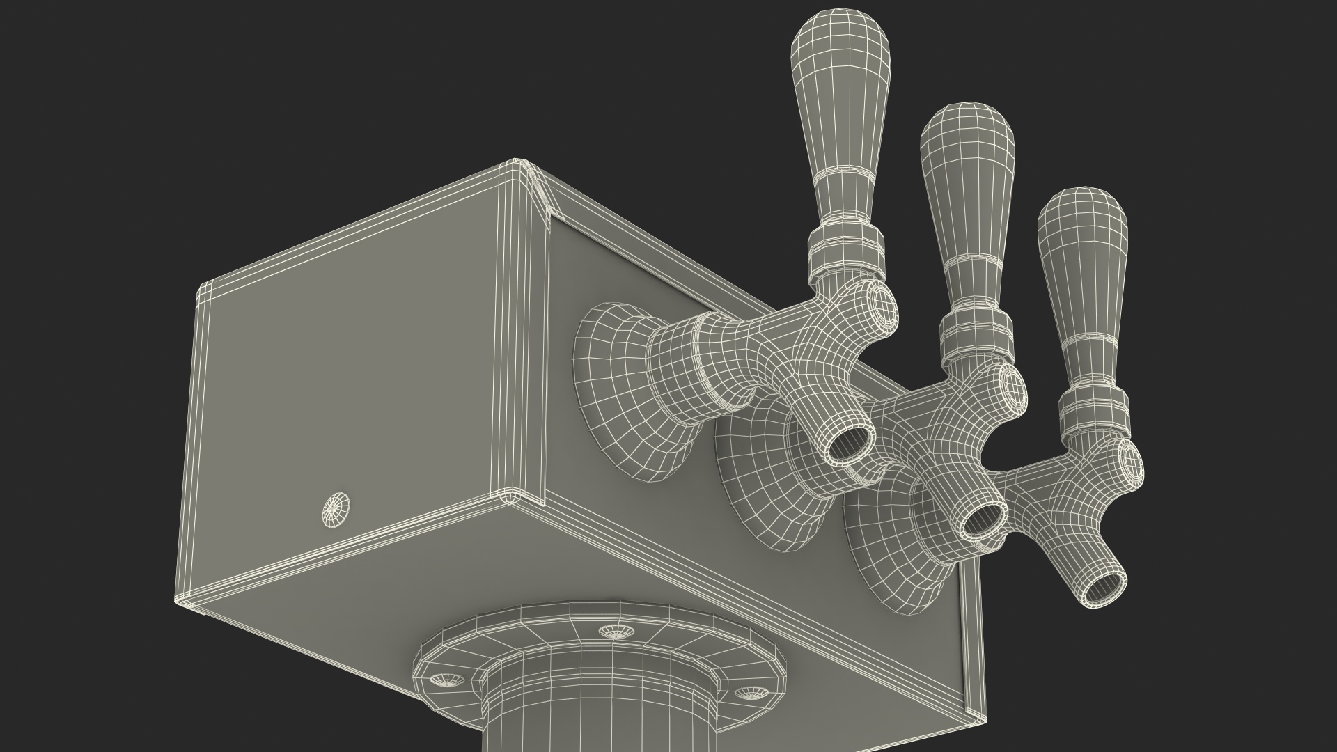 Triple Faucet Beer Tower 3D model