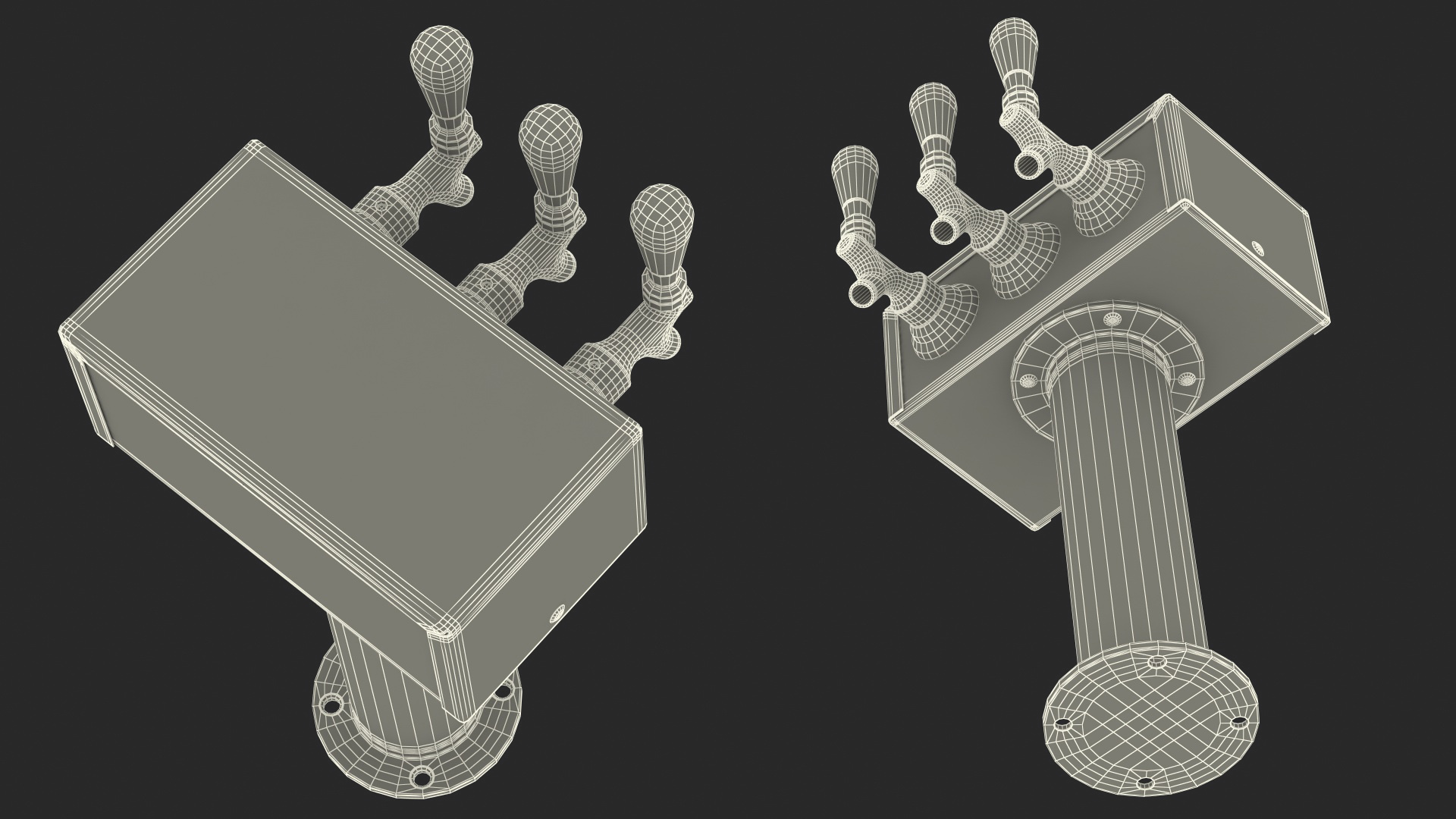 Triple Faucet Beer Tower 3D model