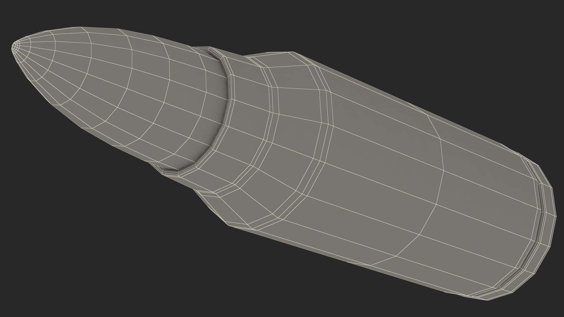 3D Futuristic Rifle with Bullet model