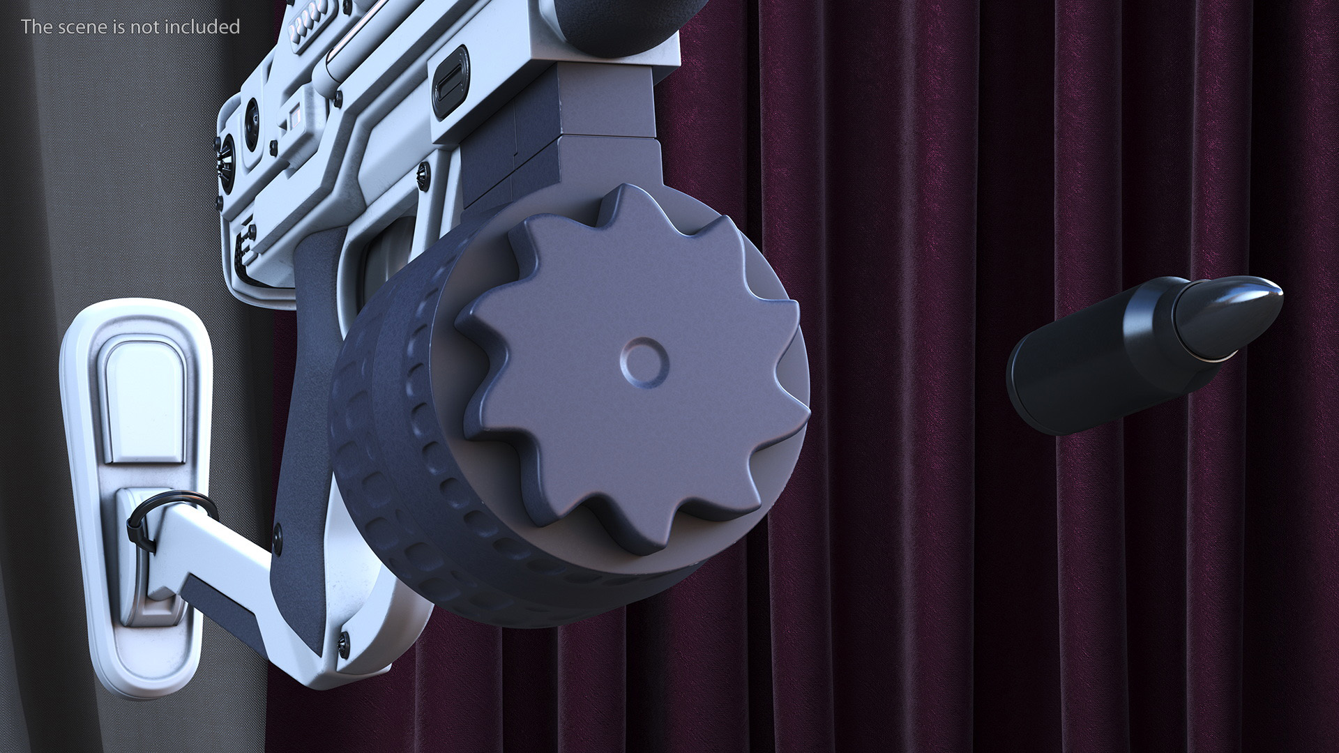 3D Futuristic Rifle with Bullet model