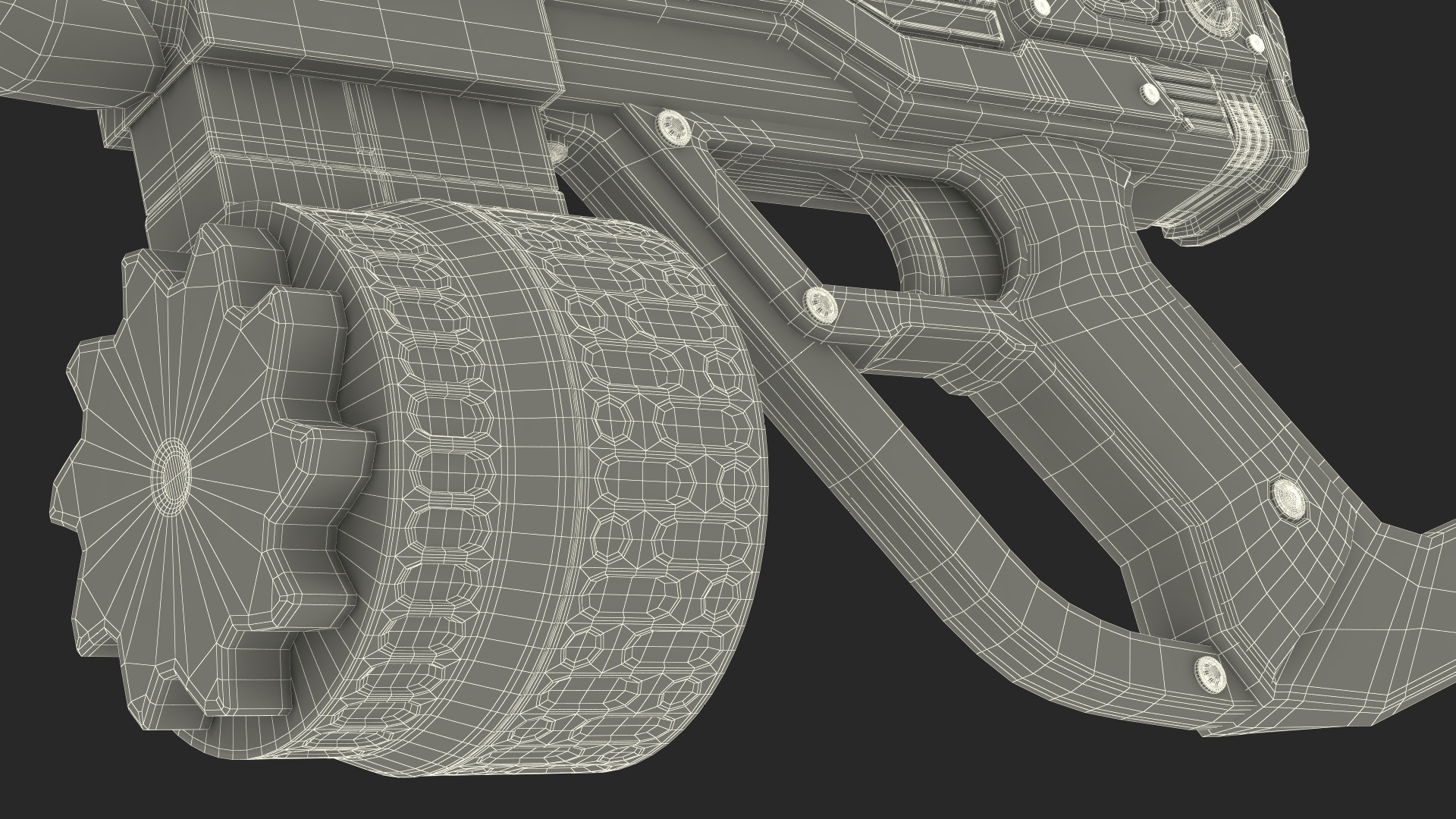 3D Futuristic Rifle with Bullet model