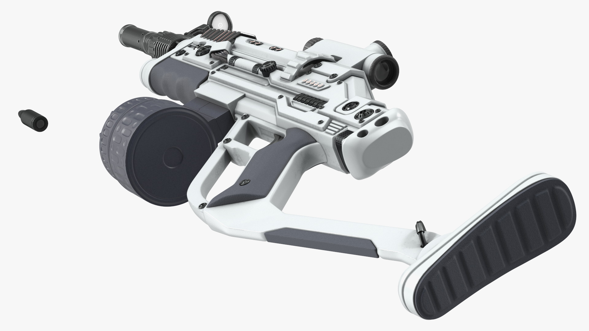3D Futuristic Rifle with Bullet model