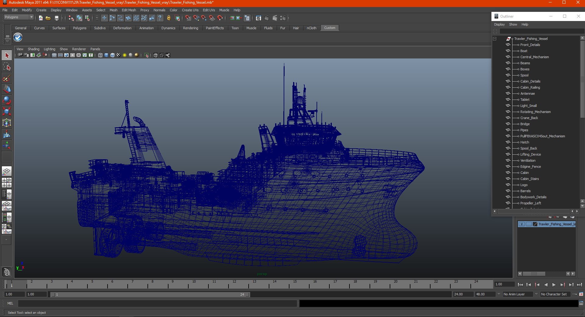 Trawler Fishing Vessel 3D
