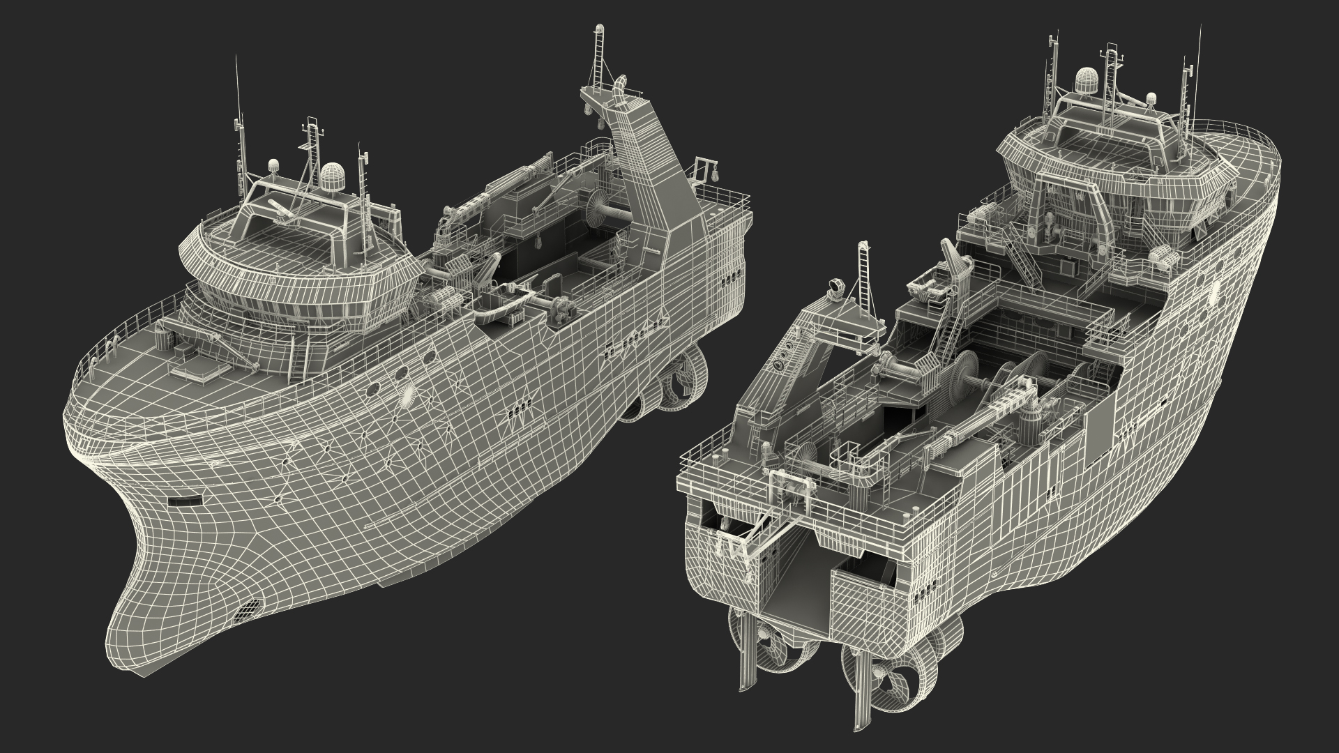 Trawler Fishing Vessel 3D