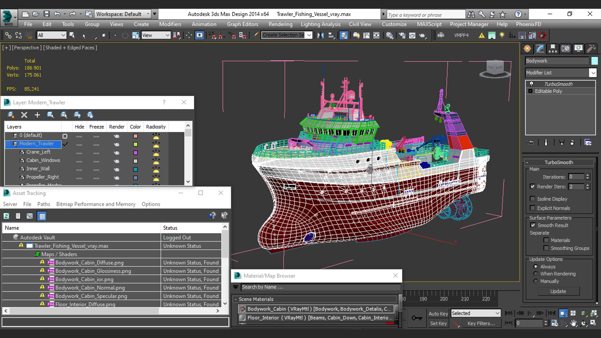 Trawler Fishing Vessel 3D