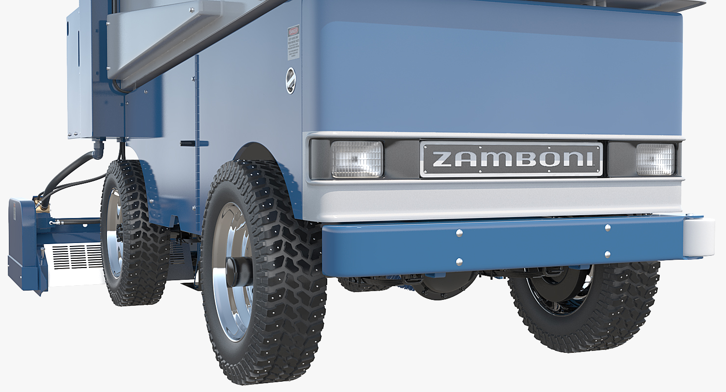 3D Electric Ice Resurfacer Machine Zamboni Rigged
