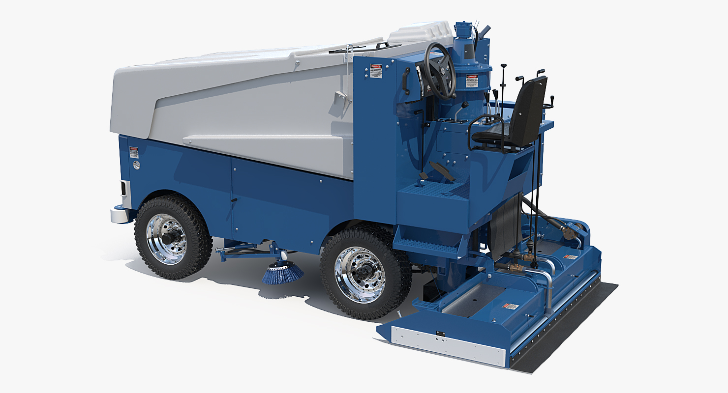 3D Electric Ice Resurfacer Machine Zamboni Rigged