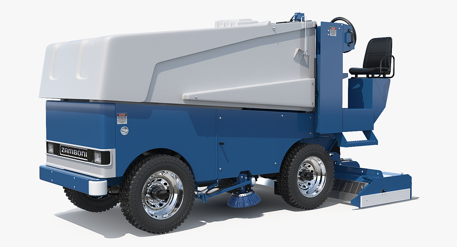 3D Electric Ice Resurfacer Machine Zamboni Rigged