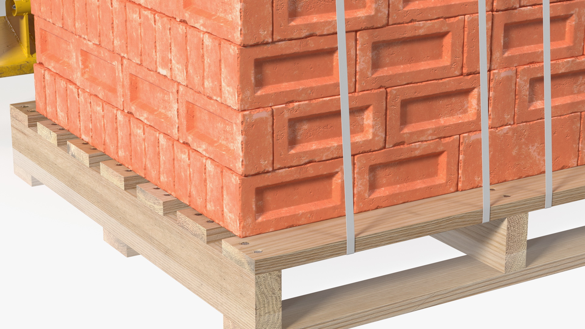 3D Telescopic Loader With Pallet of Bricks Rigged