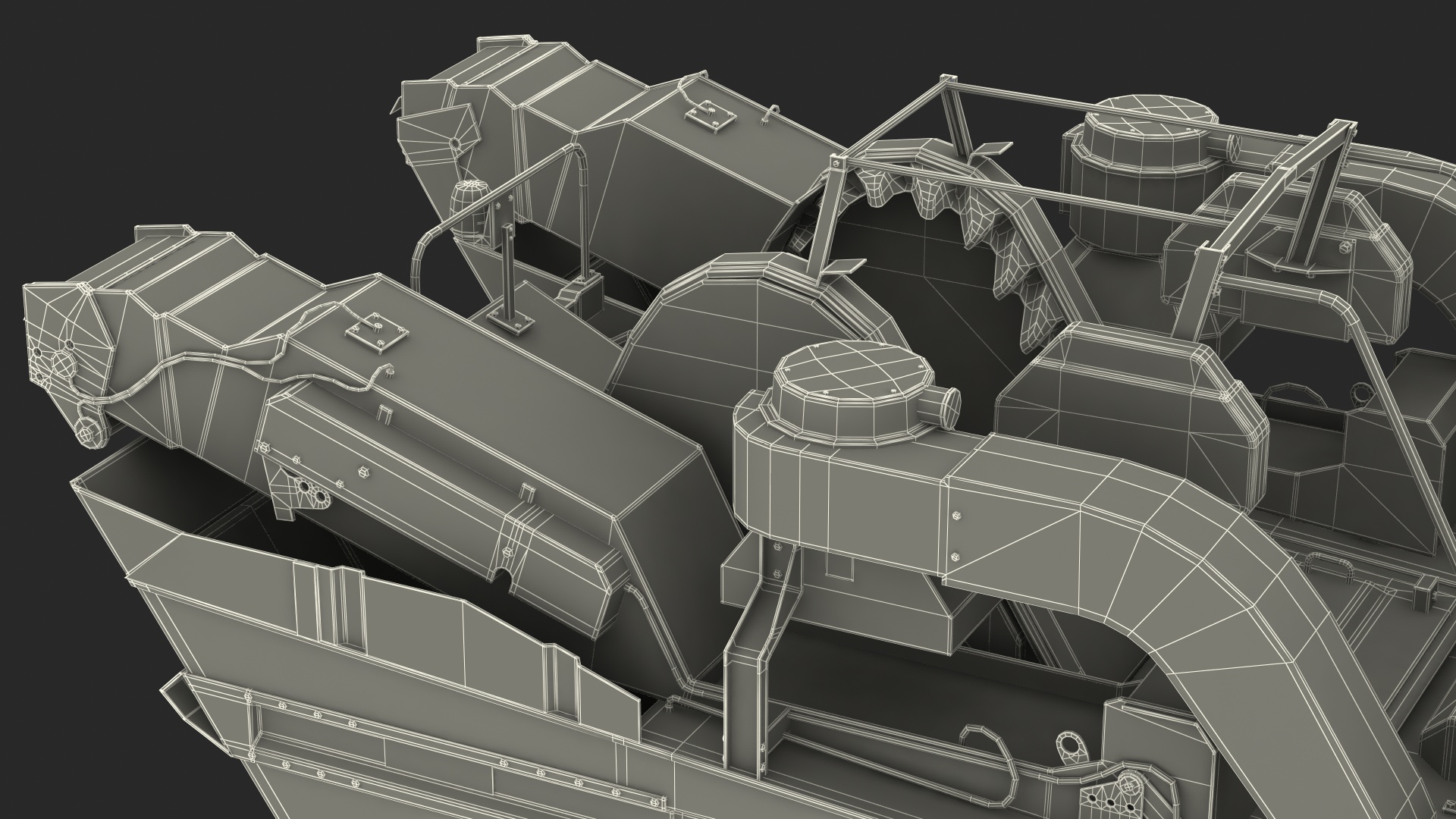 Grape Harvester Rigged 3D
