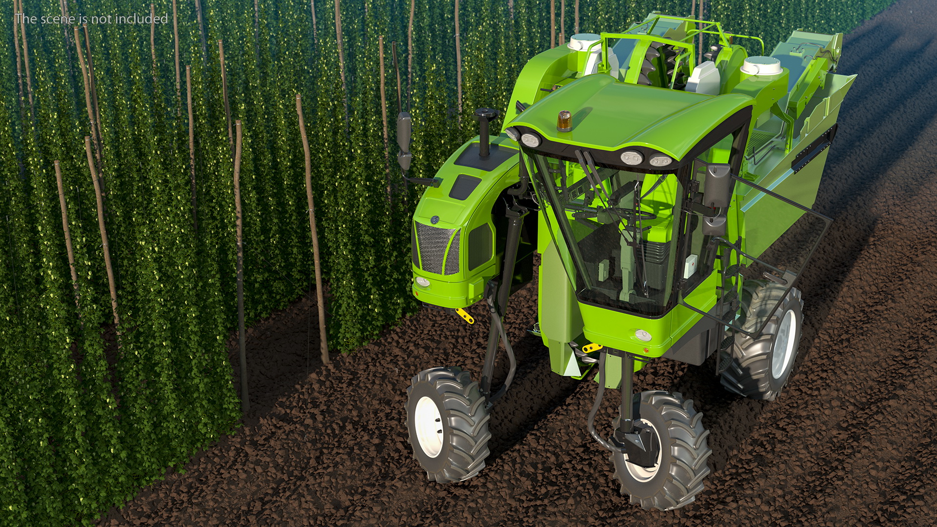 Grape Harvester Rigged 3D