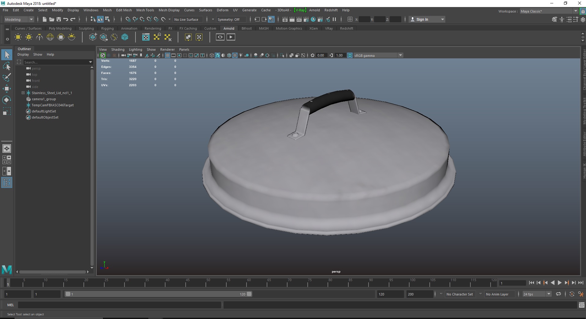 Stainless Steel Lid 3D model