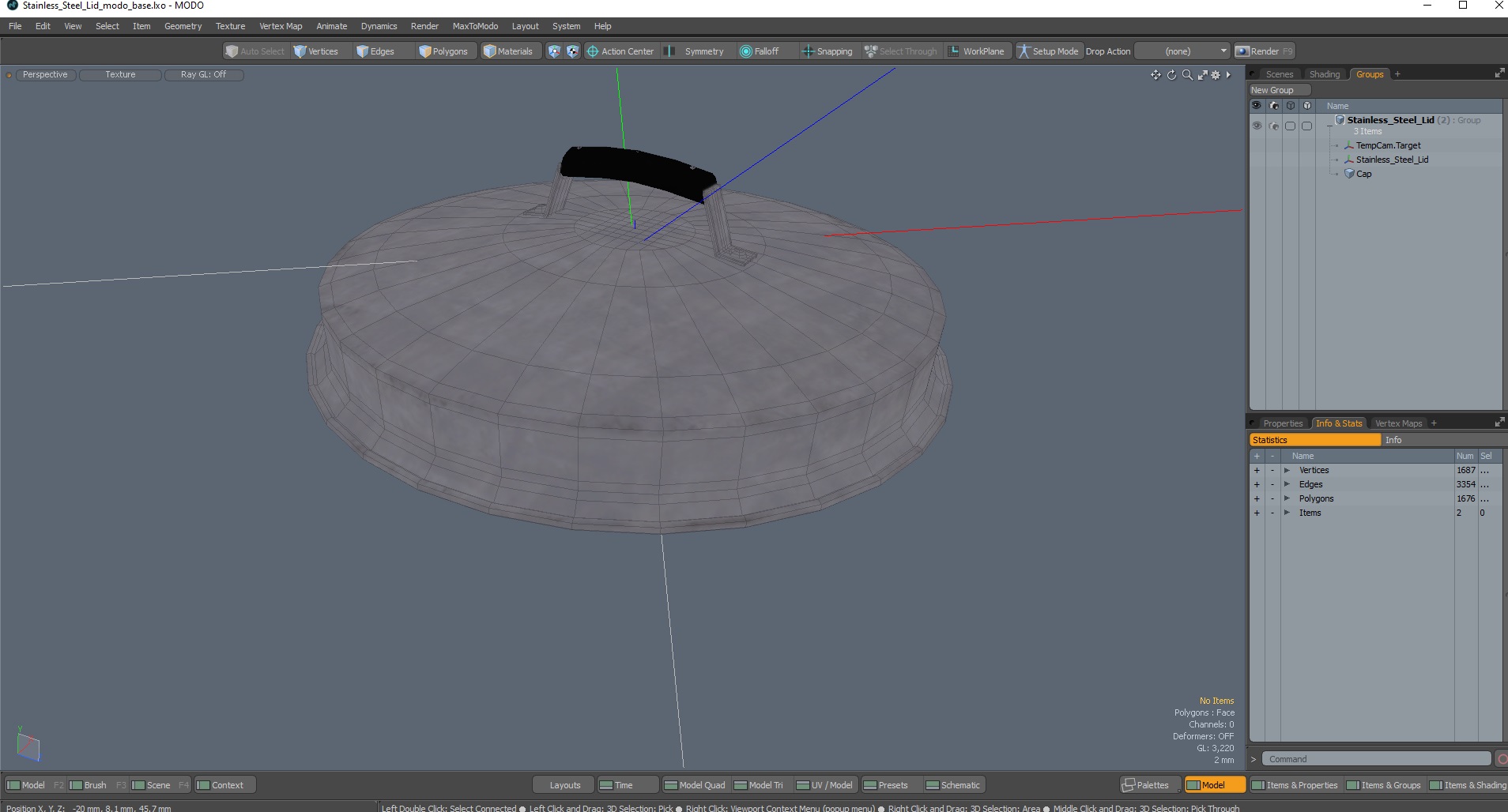 Stainless Steel Lid 3D model