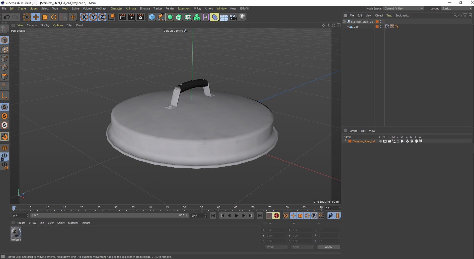 Stainless Steel Lid 3D model