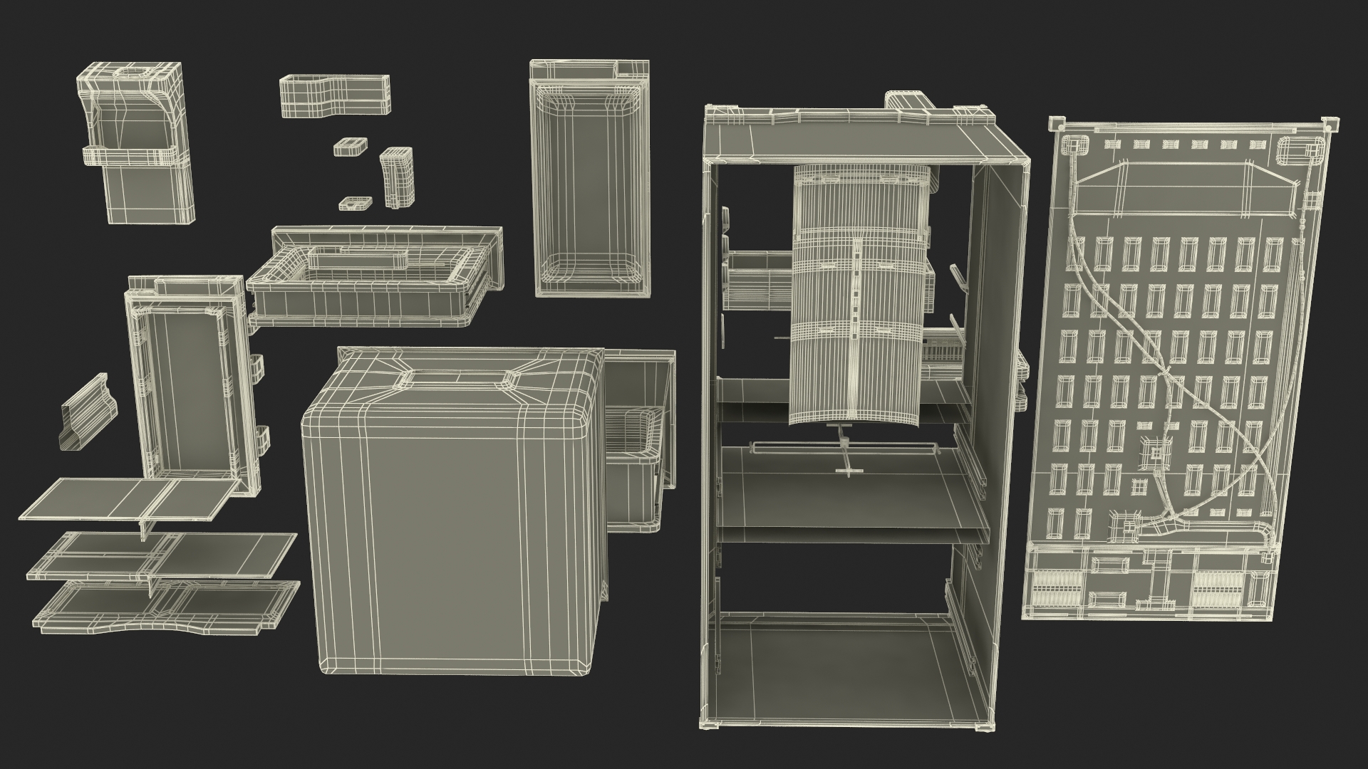 French Door Refrigerator Samsung Black Stainless Steel 3D model