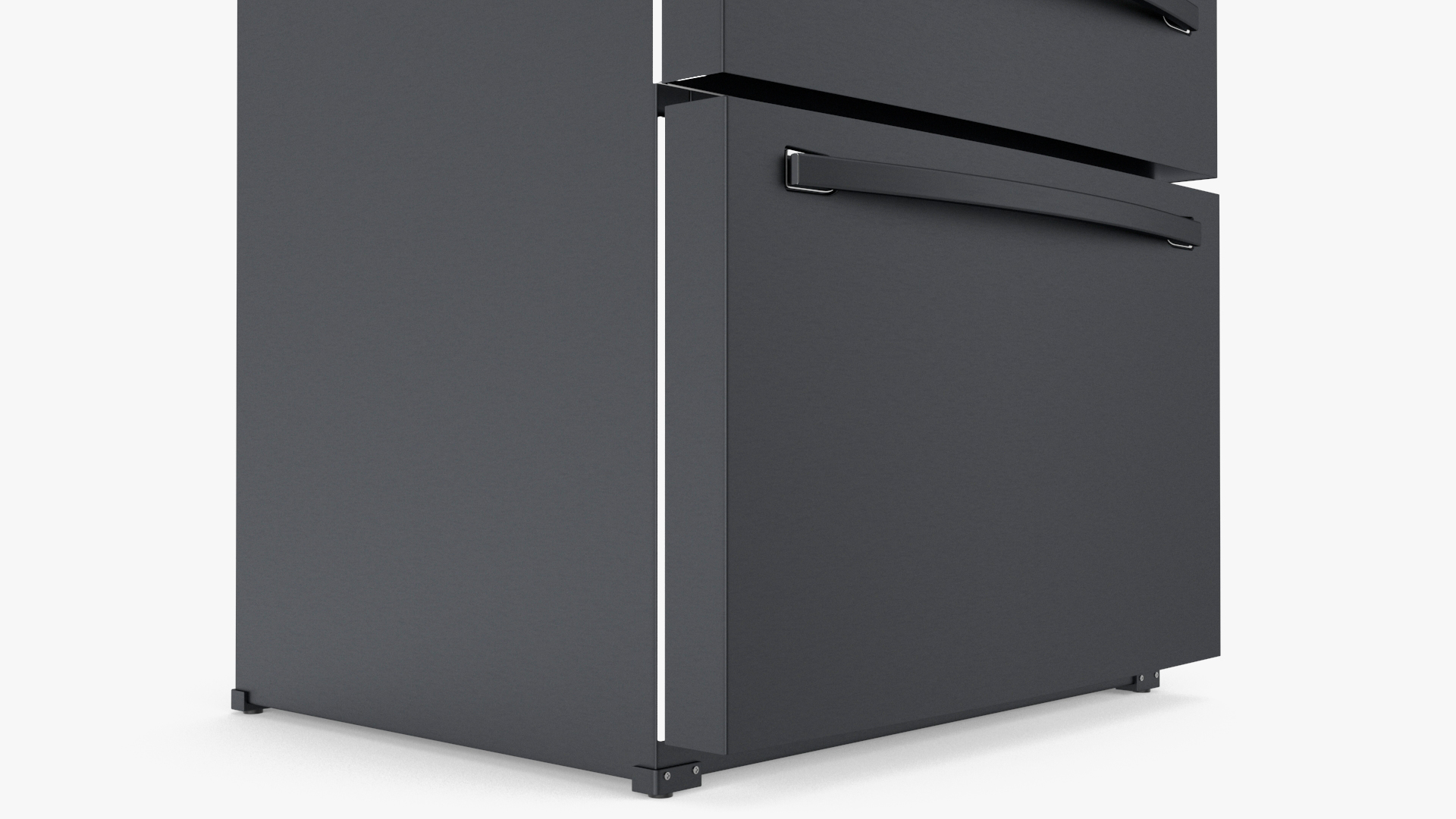 French Door Refrigerator Samsung Black Stainless Steel 3D model