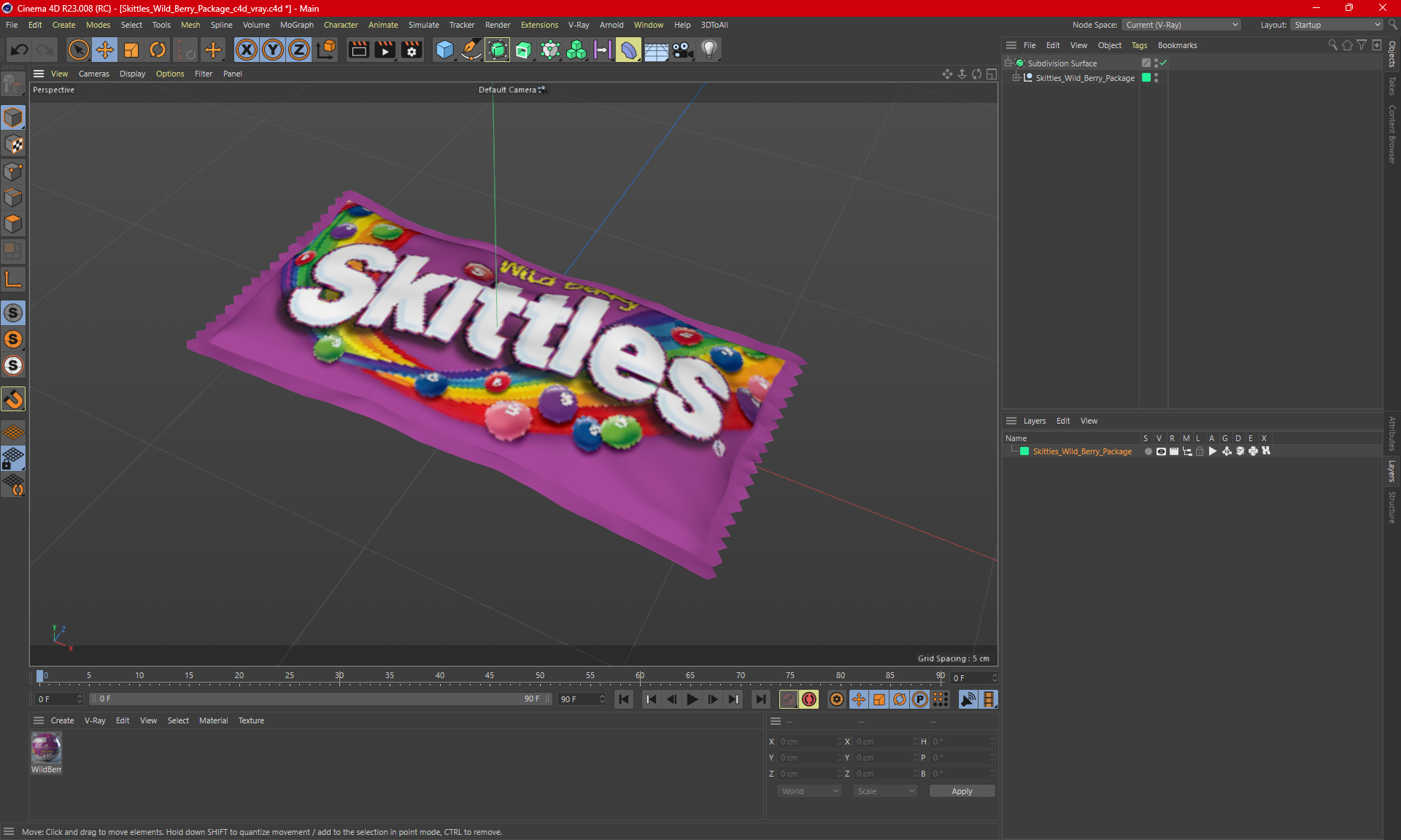Skittles Wild Berry Package 3D