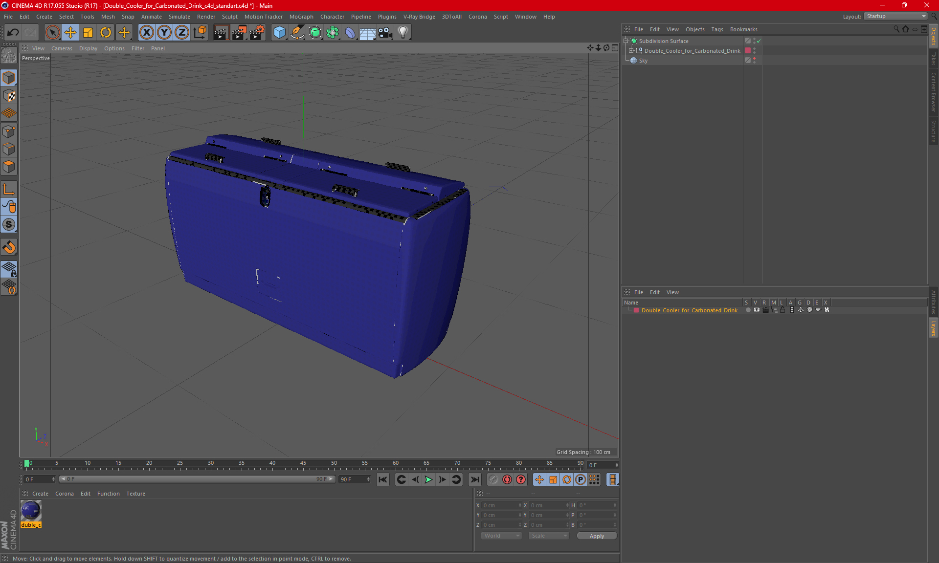 Double Cooler for Carbonated Drink 3D model