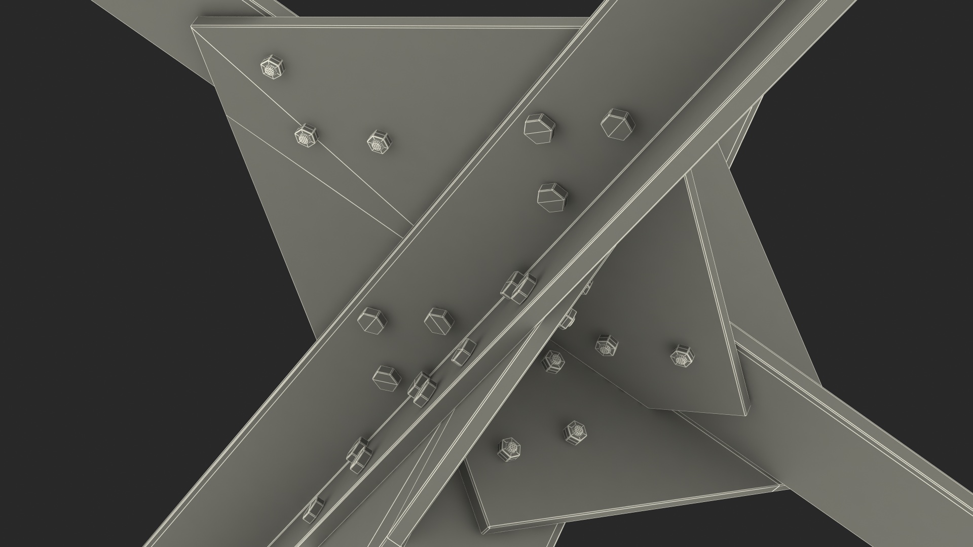 3D Czech Hedgehog Anti Tank Obstacle model
