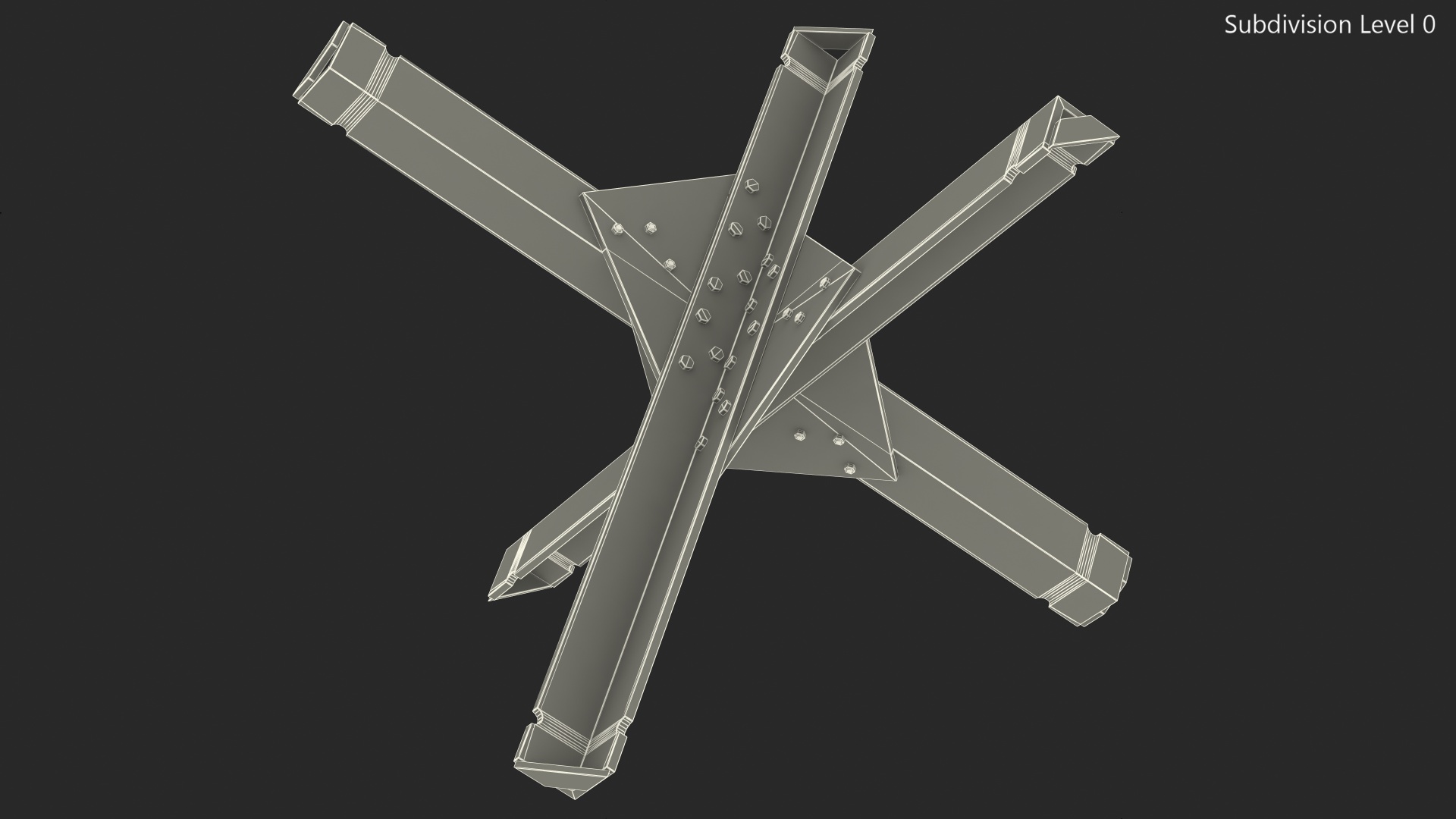 3D Czech Hedgehog Anti Tank Obstacle model