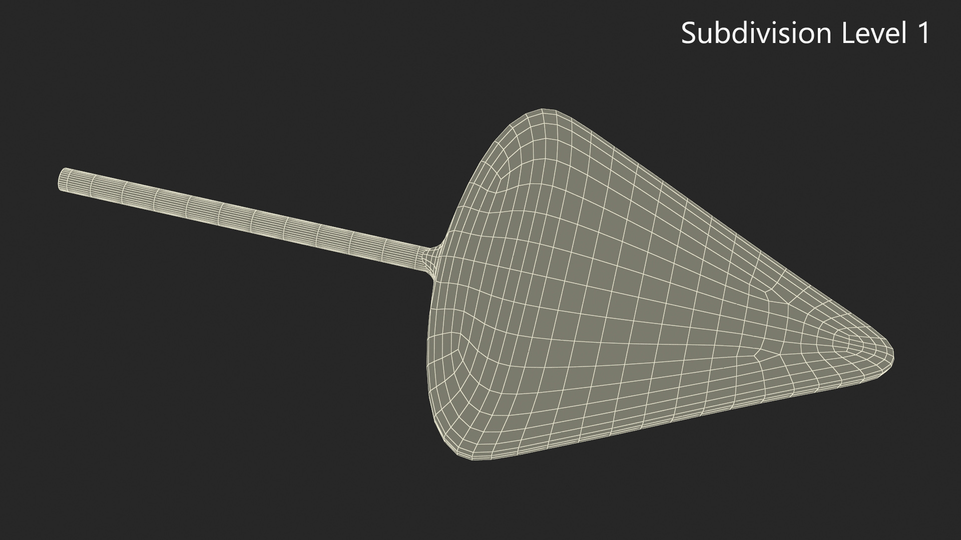 Triangle Form Yellow Lollipop 3D model