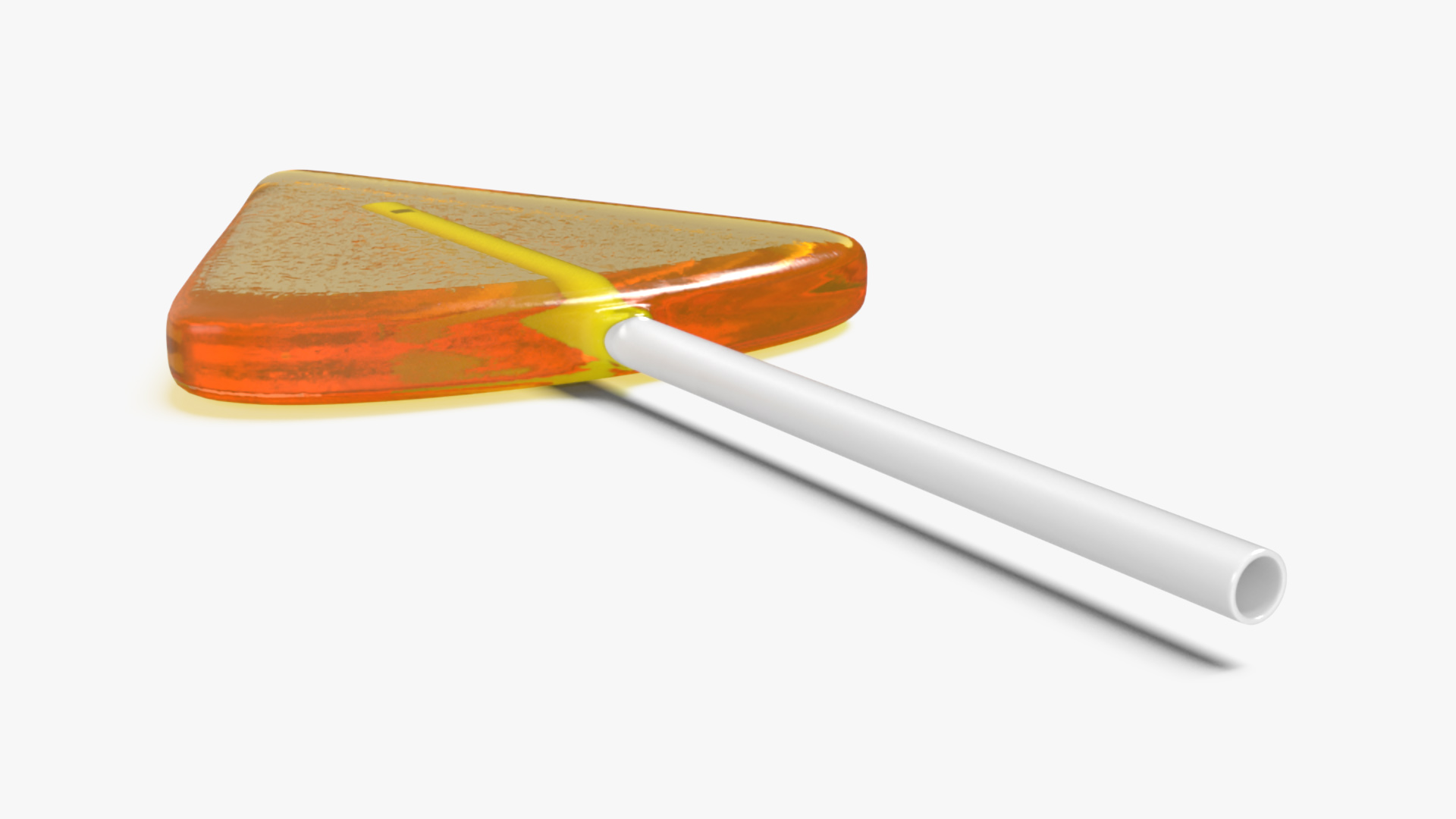 Triangle Form Yellow Lollipop 3D model