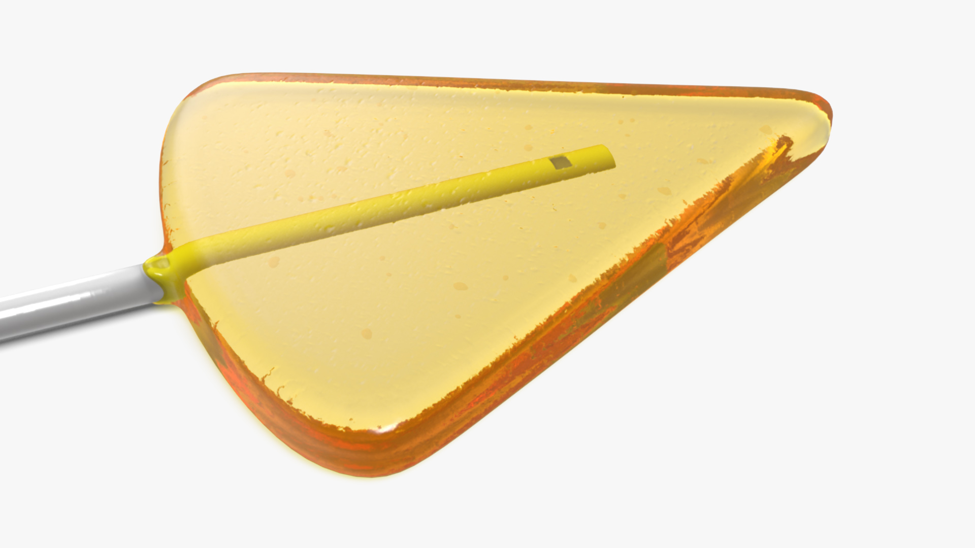Triangle Form Yellow Lollipop 3D model