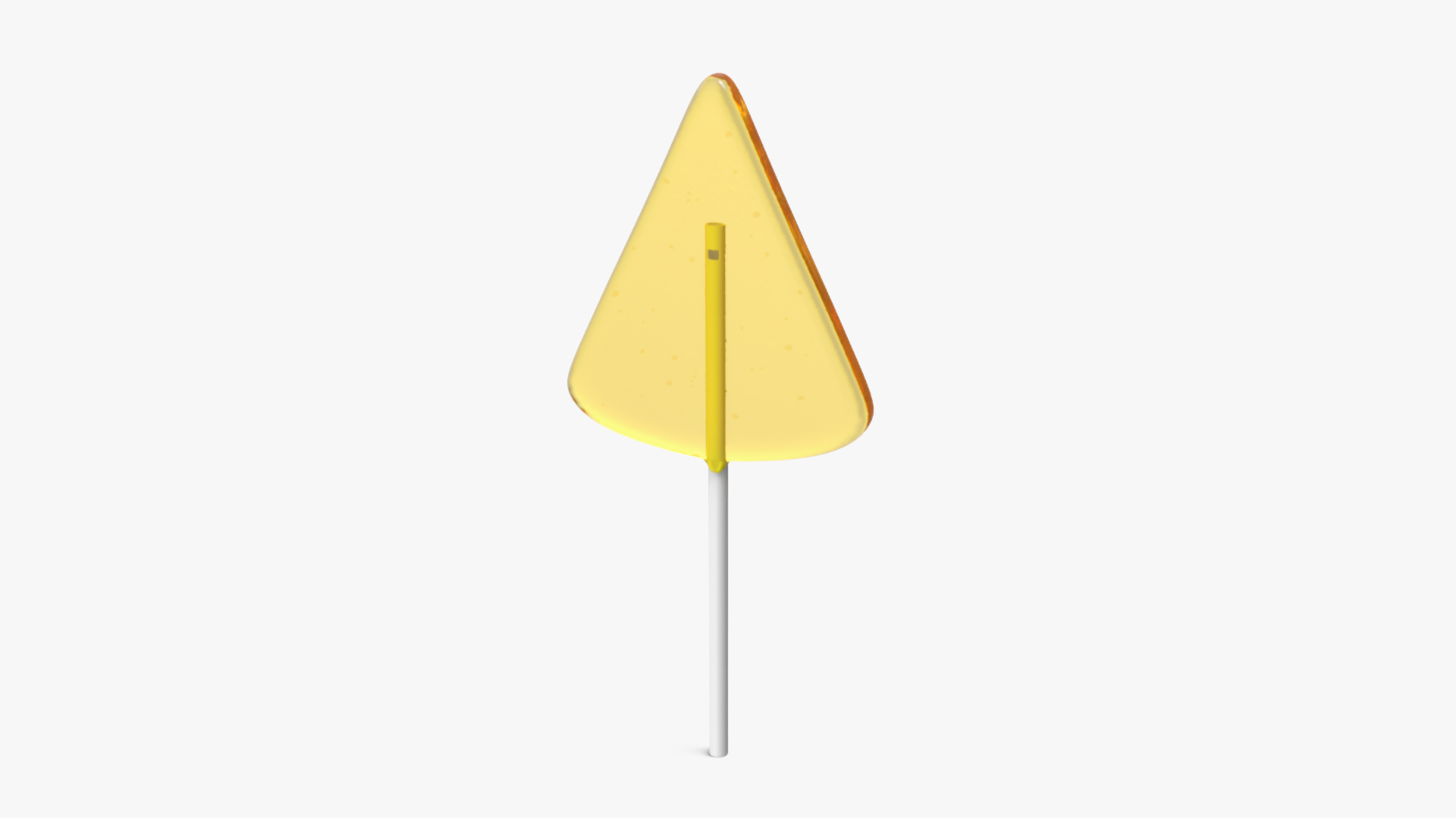 Triangle Form Yellow Lollipop 3D model