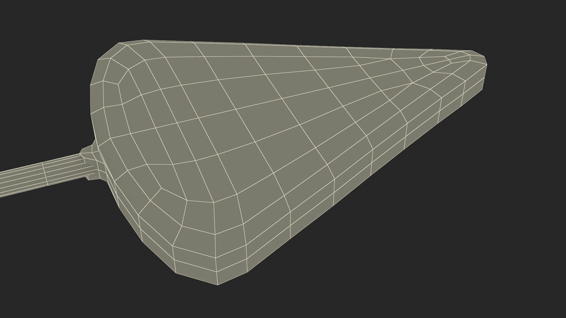 Triangle Form Yellow Lollipop 3D model