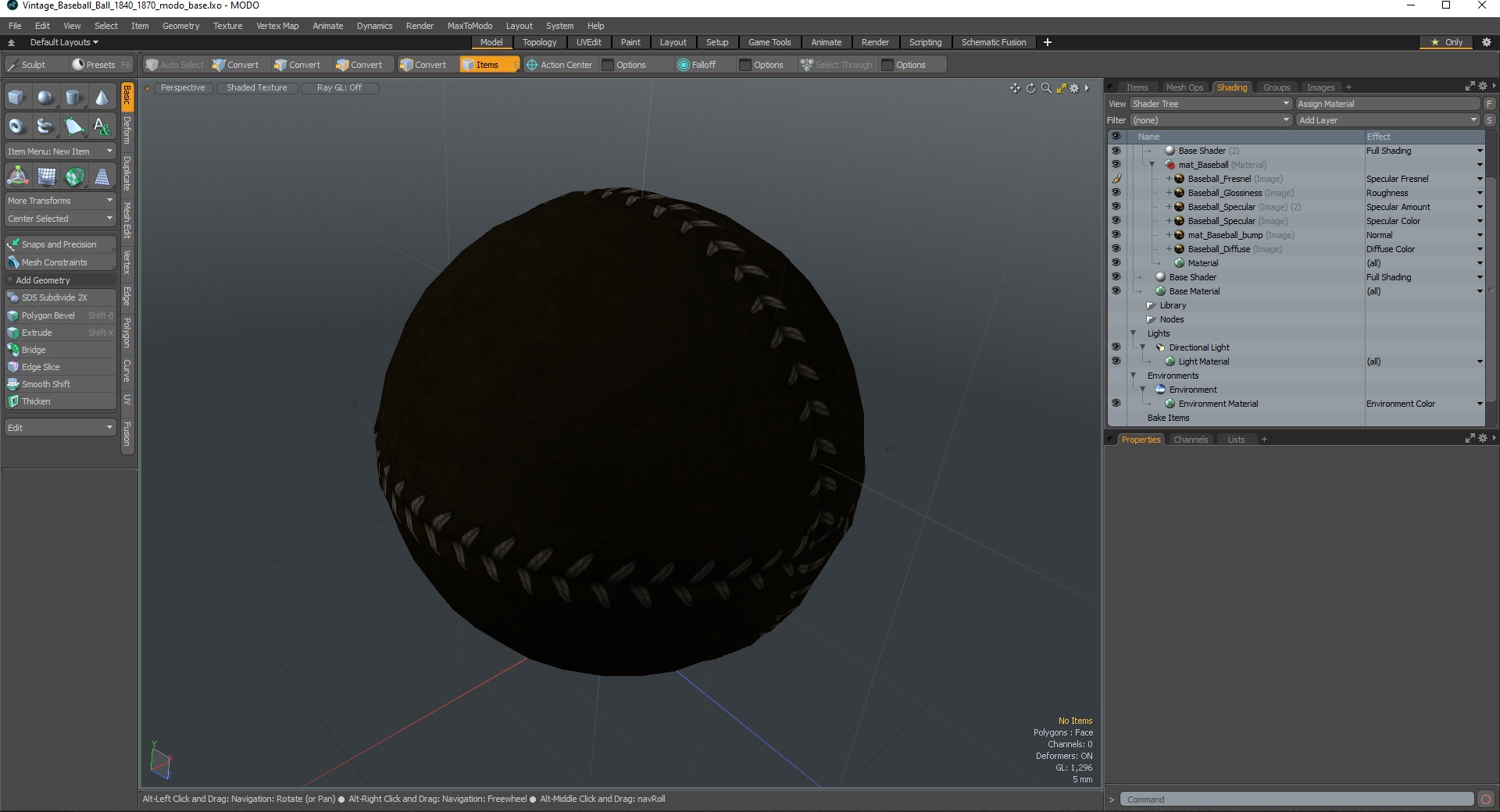 3D Vintage_Baseball_Ball_1840_1870