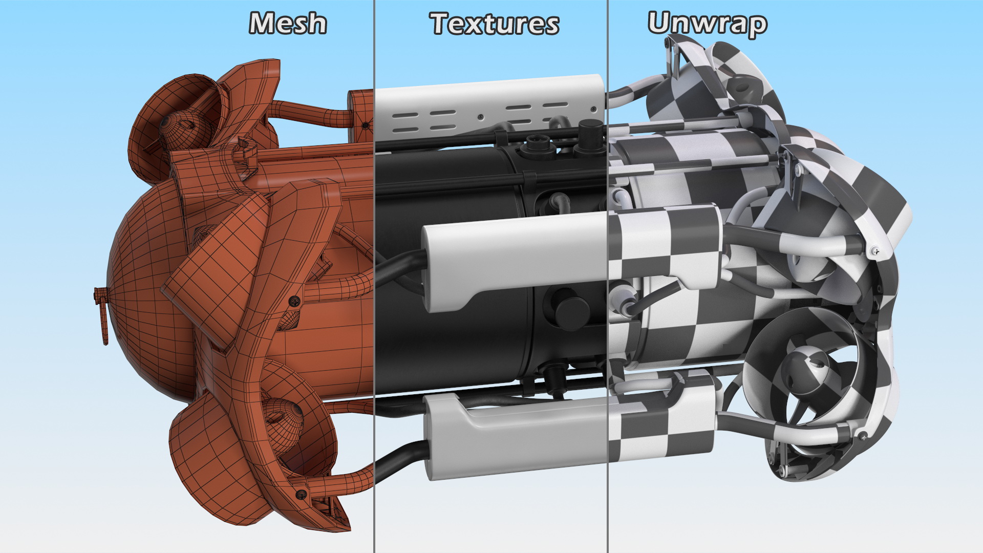Professional Underwater Drone 3D model