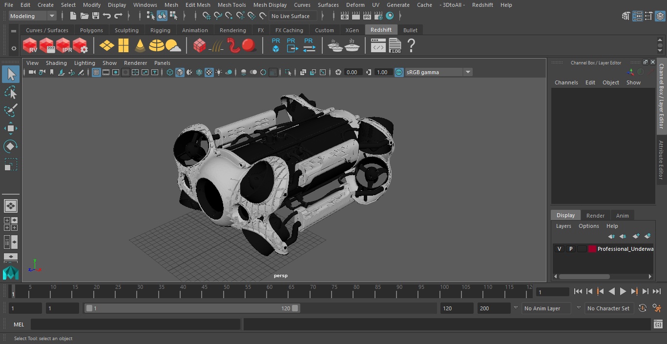 Professional Underwater Drone 3D model
