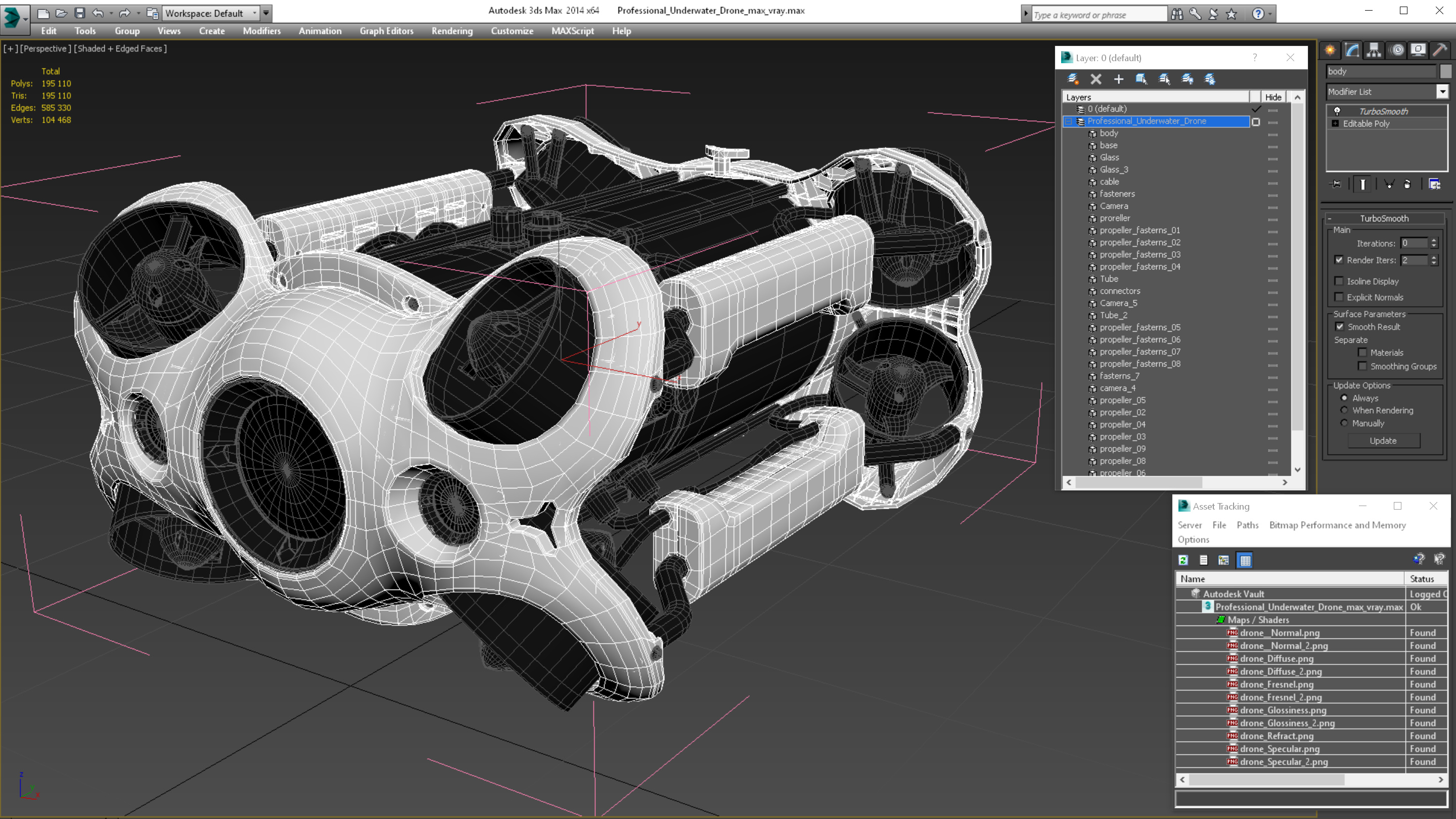 Professional Underwater Drone 3D model