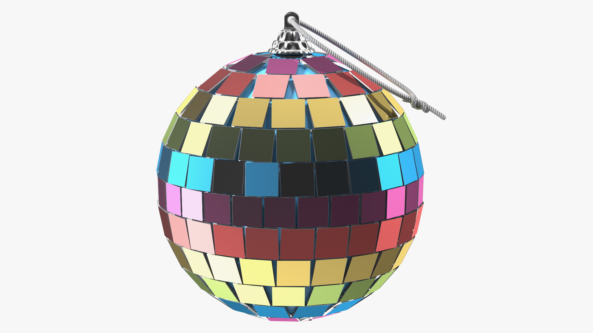 Christmas Tree Disco Ball Small Colored 3D model