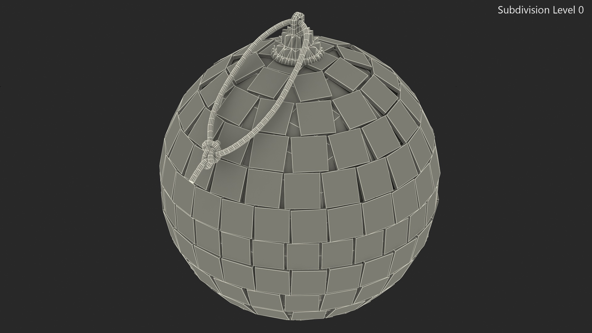 Christmas Tree Disco Ball Small Colored 3D model