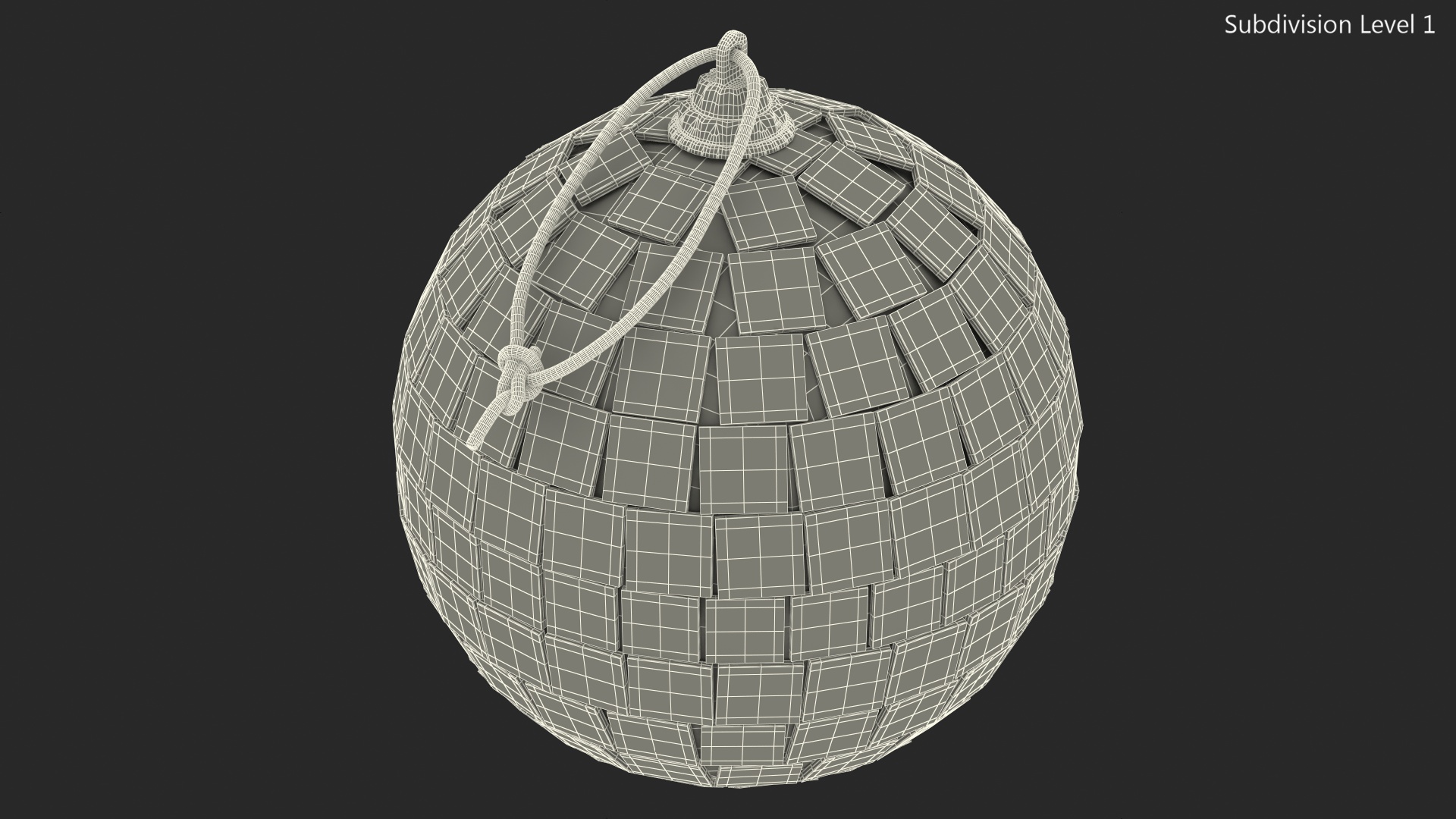 Christmas Tree Disco Ball Small Colored 3D model