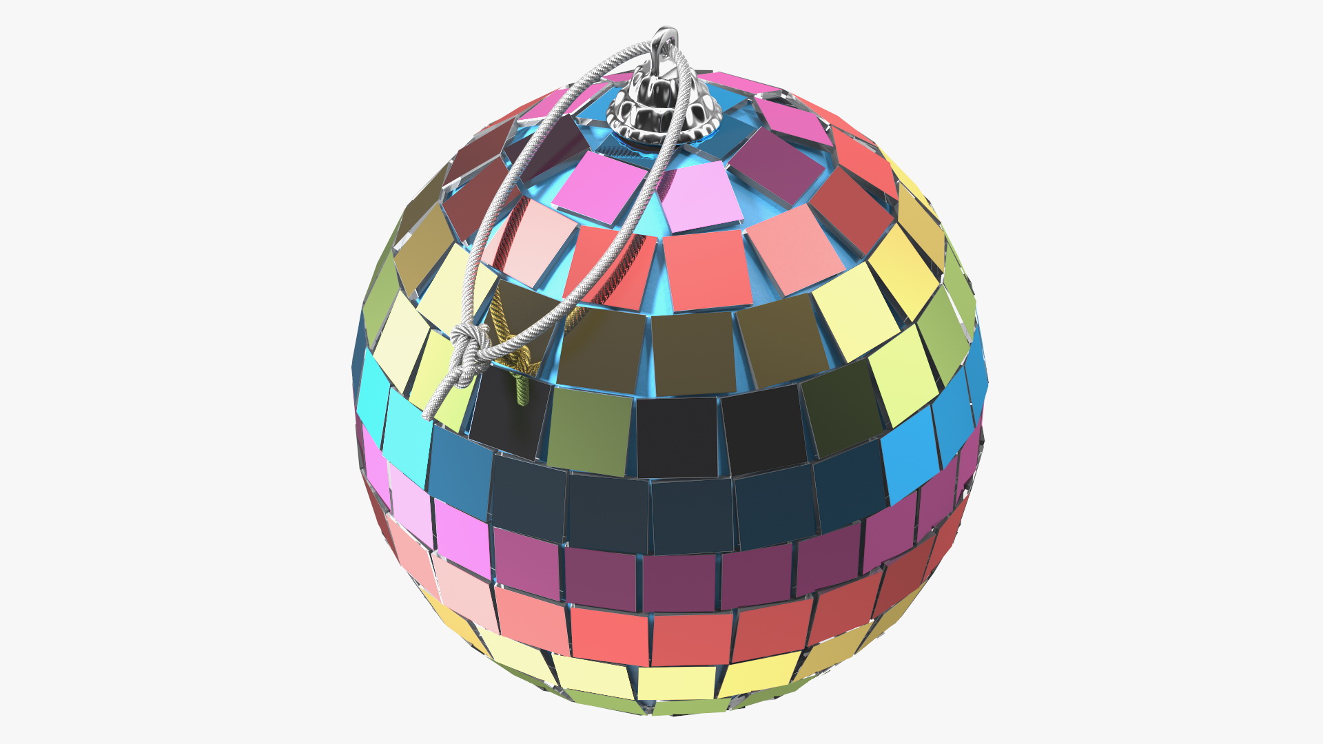 Christmas Tree Disco Ball Small Colored 3D model