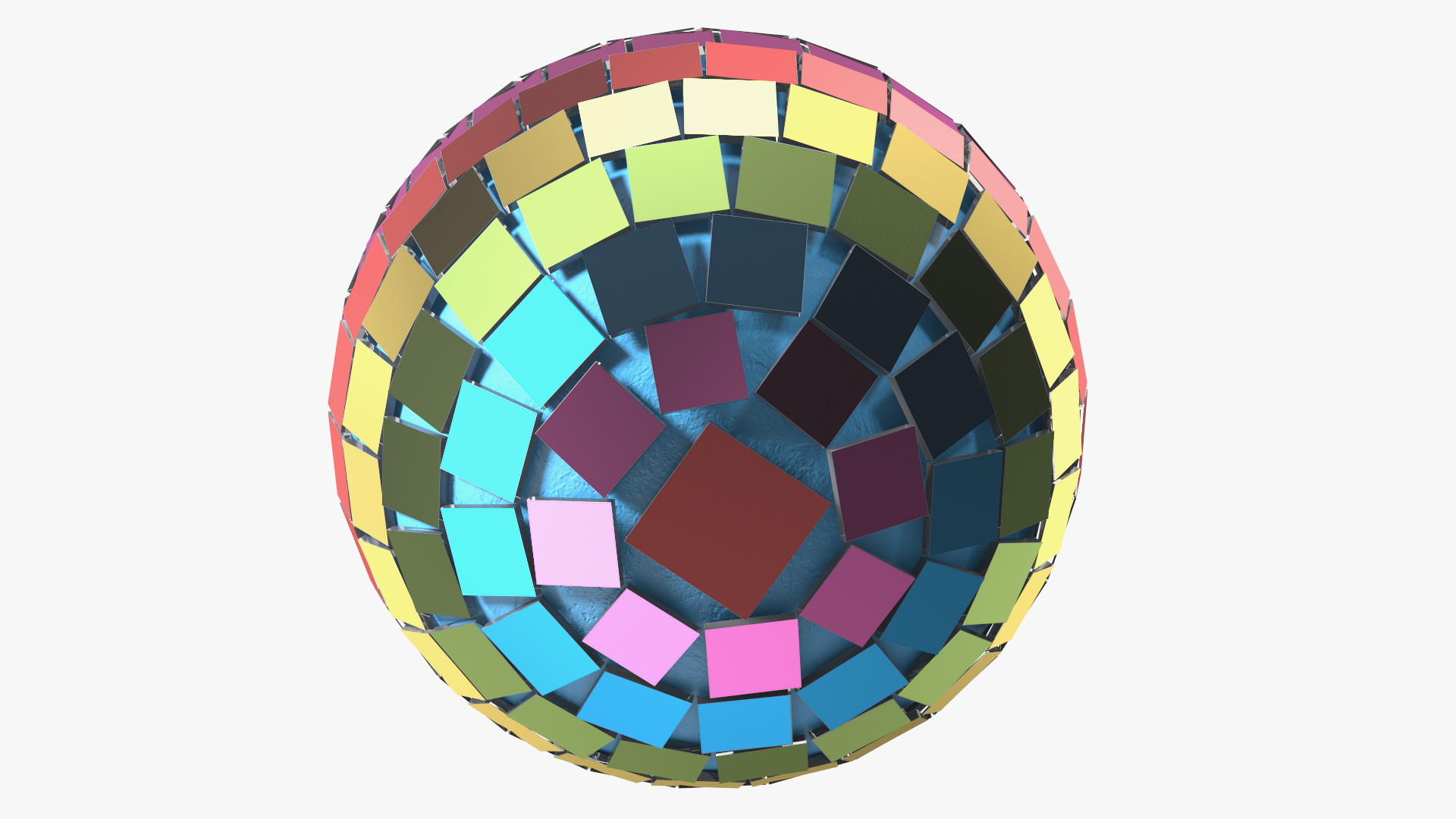 Christmas Tree Disco Ball Small Colored 3D model