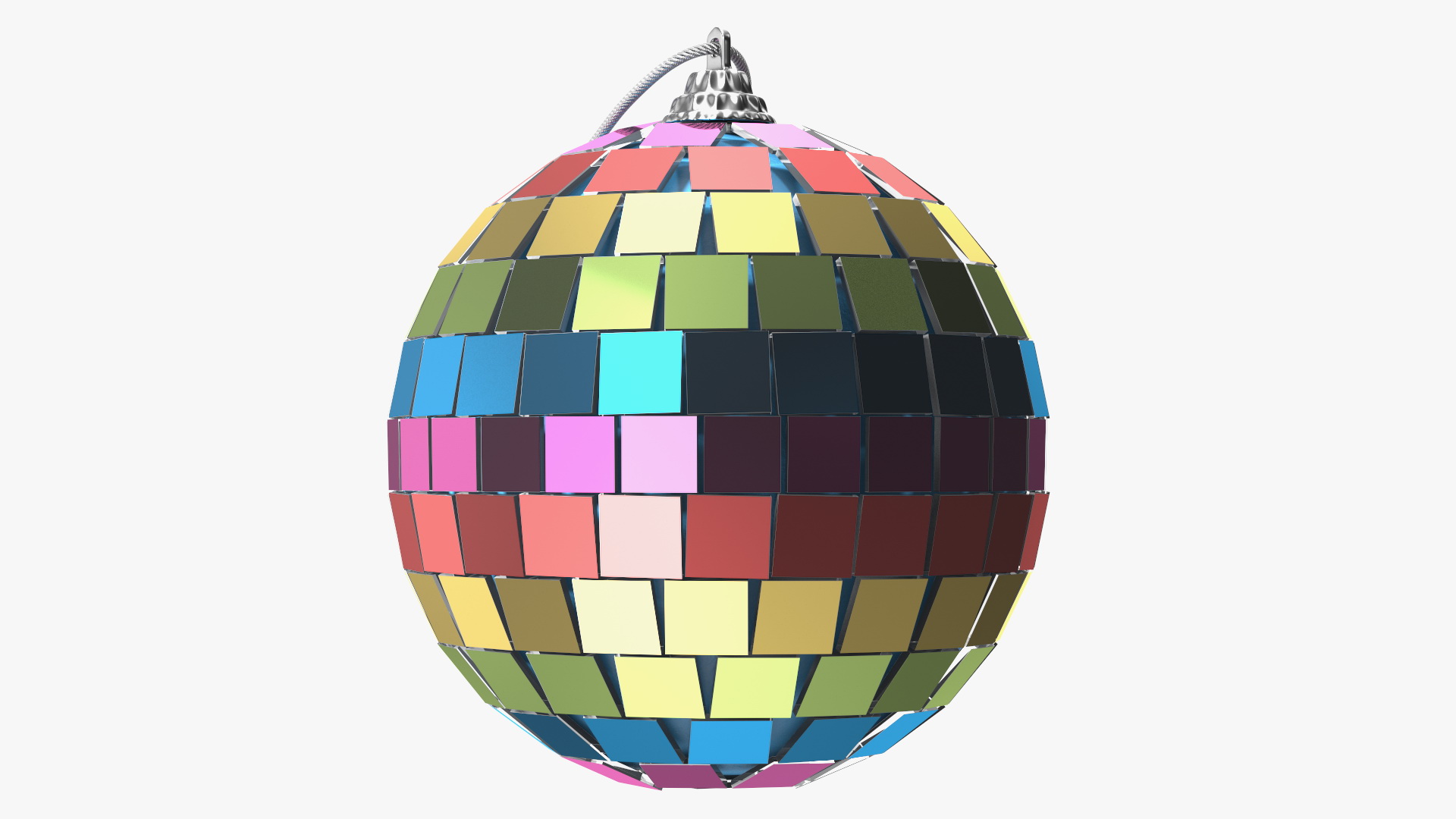 Christmas Tree Disco Ball Small Colored 3D model